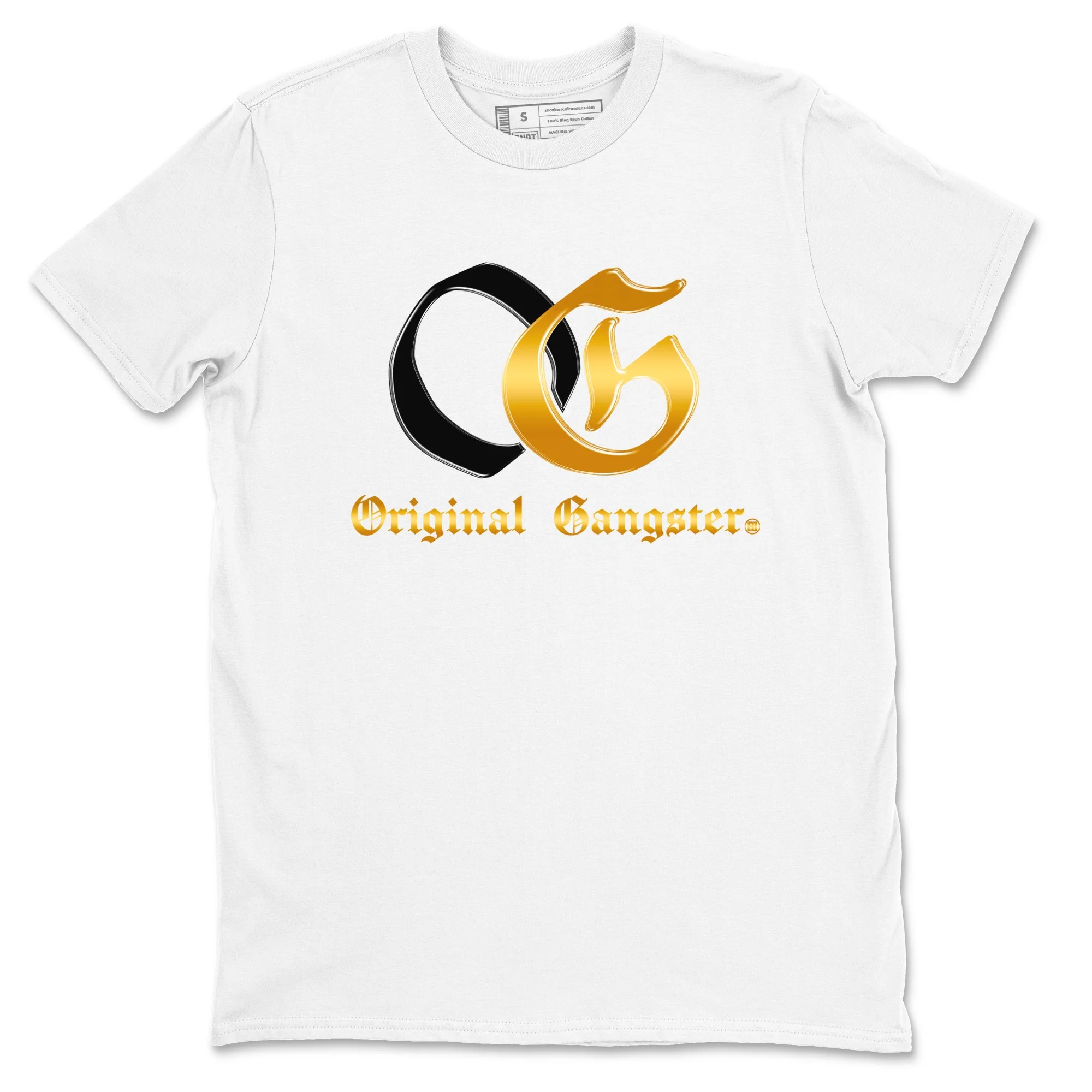 OG Original Gangster Sneaker Tees - Air Jordan 1 Black Black Metallic Gold