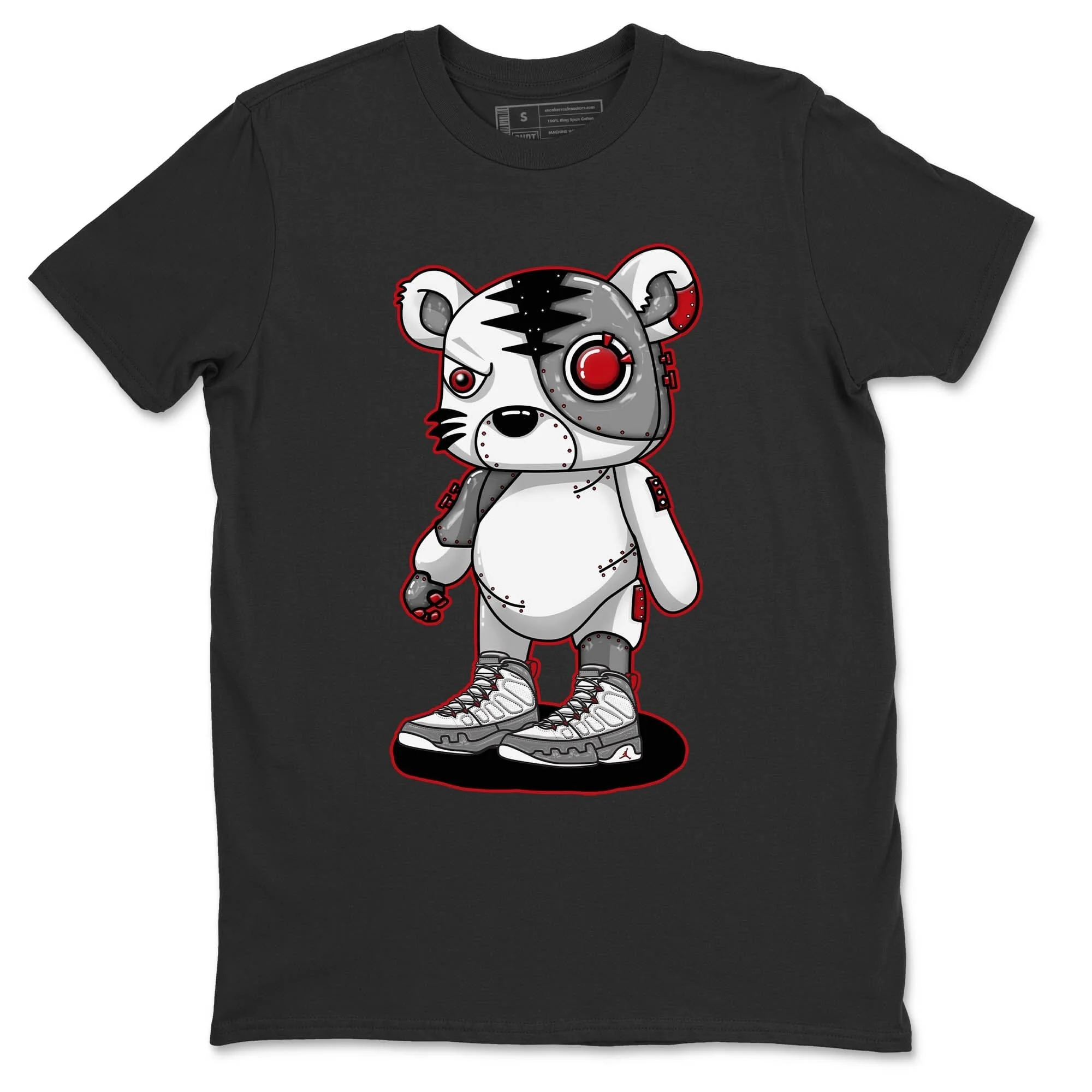 Cyborg Tiger Unisex Tops - Air Jordan 9 Fire Red