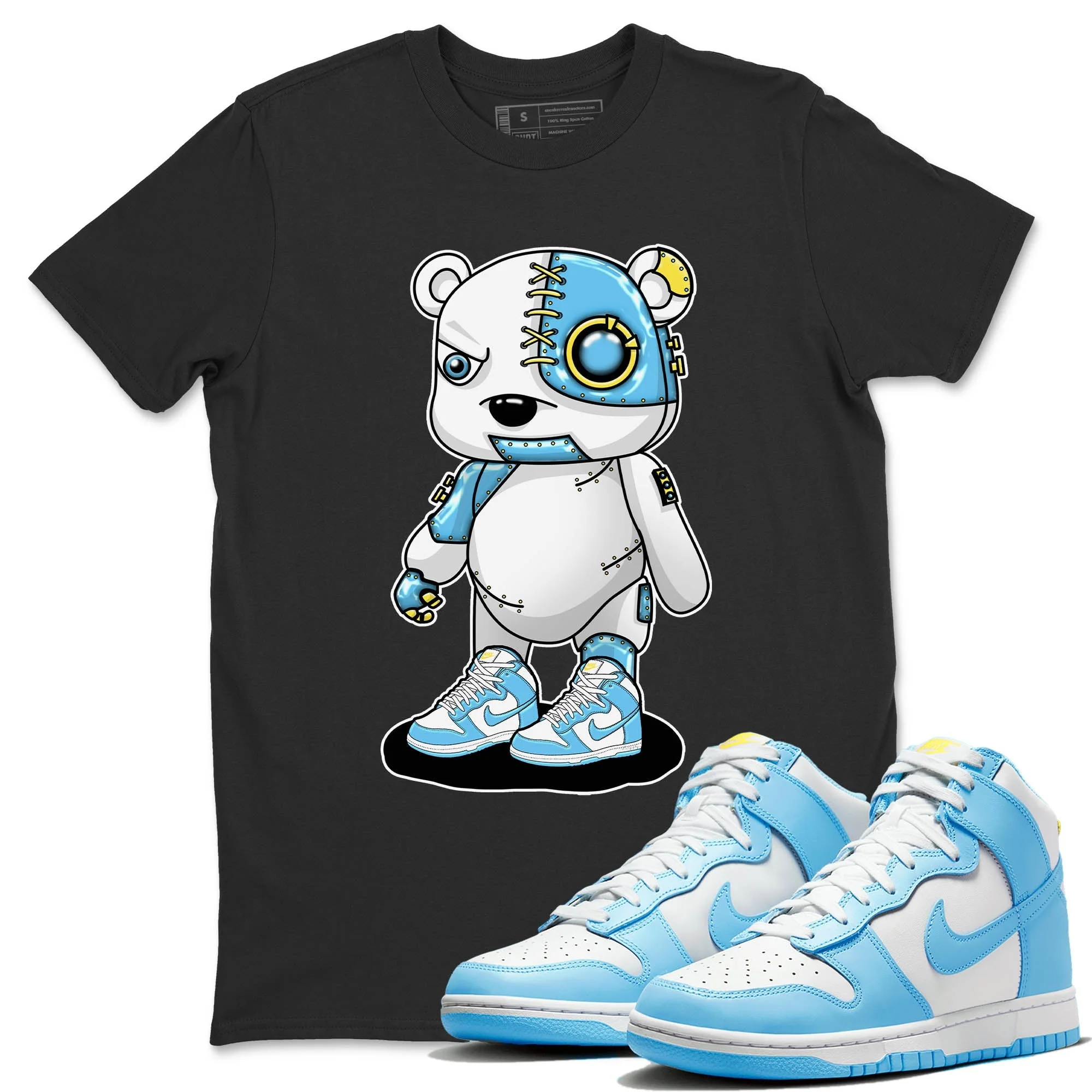 Cyborg Bear Unisex Tops - Dunk Blue Chill