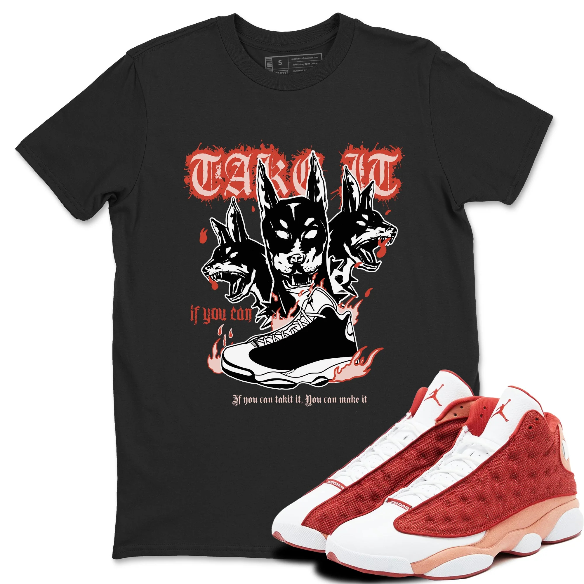 Hell Hounds Sneaker Tees - Air Jordan 13 Dune Red