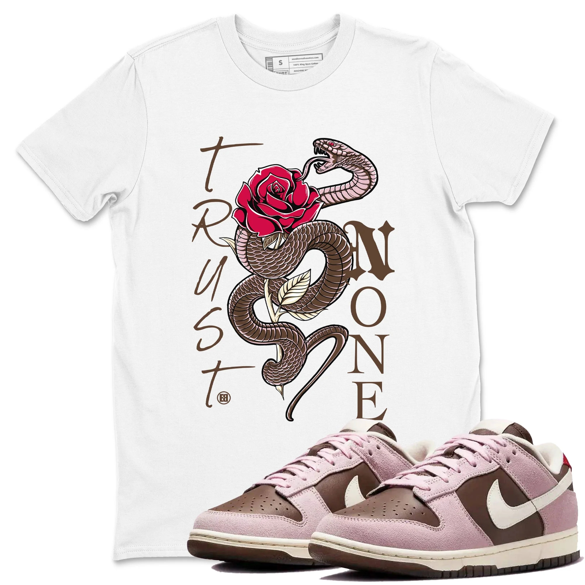 Trust None Sneaker Tees - Dunk Cacao Wow And Pink Foam