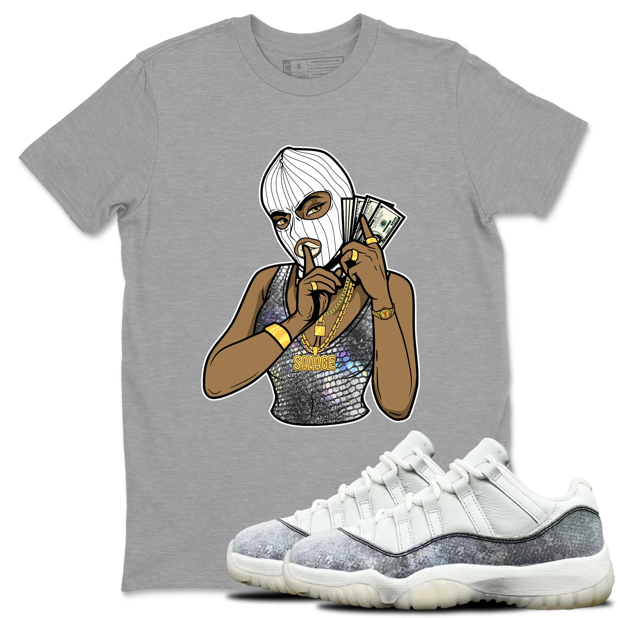 Gangster Women Sneaker Tees - Air Jordan 11 Year Of The Snake