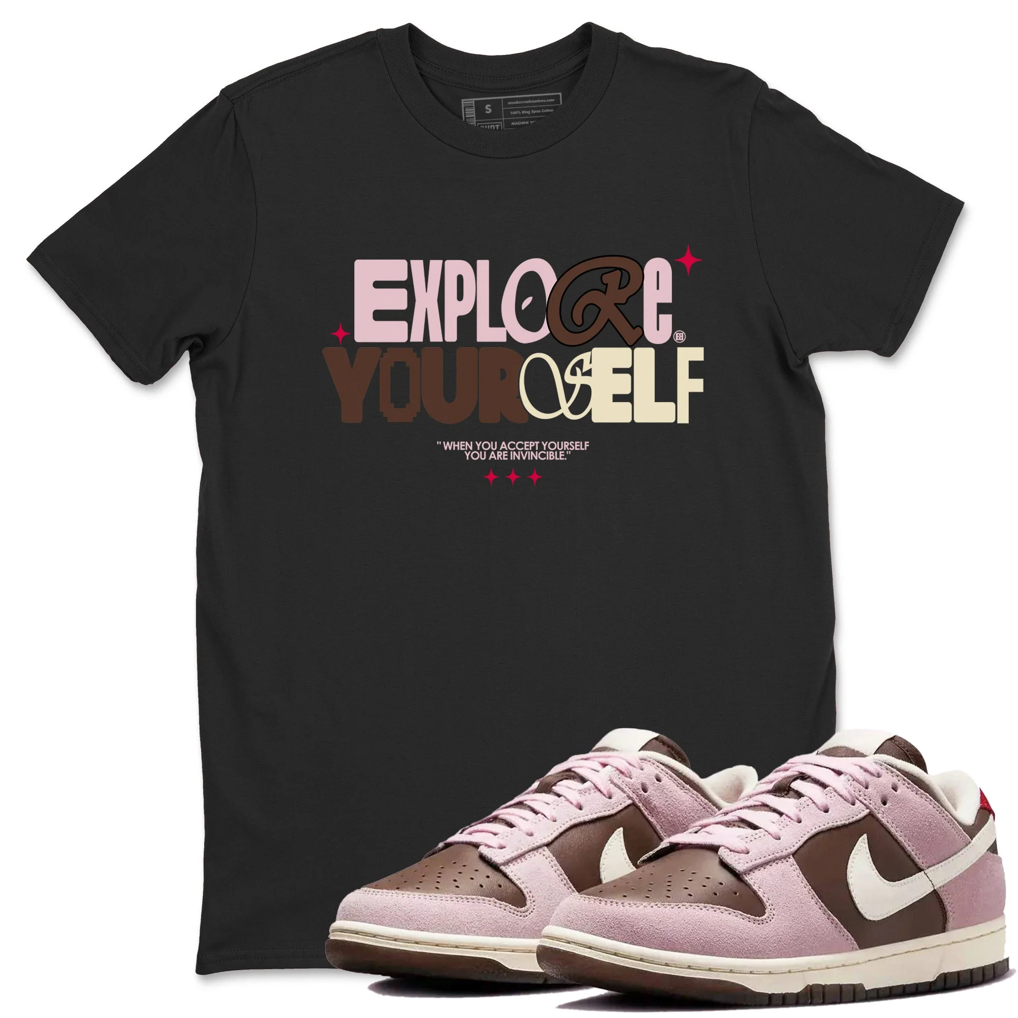 Explore Yourself Sneaker Tees - Dunk Cacao Wow And Pink Foam