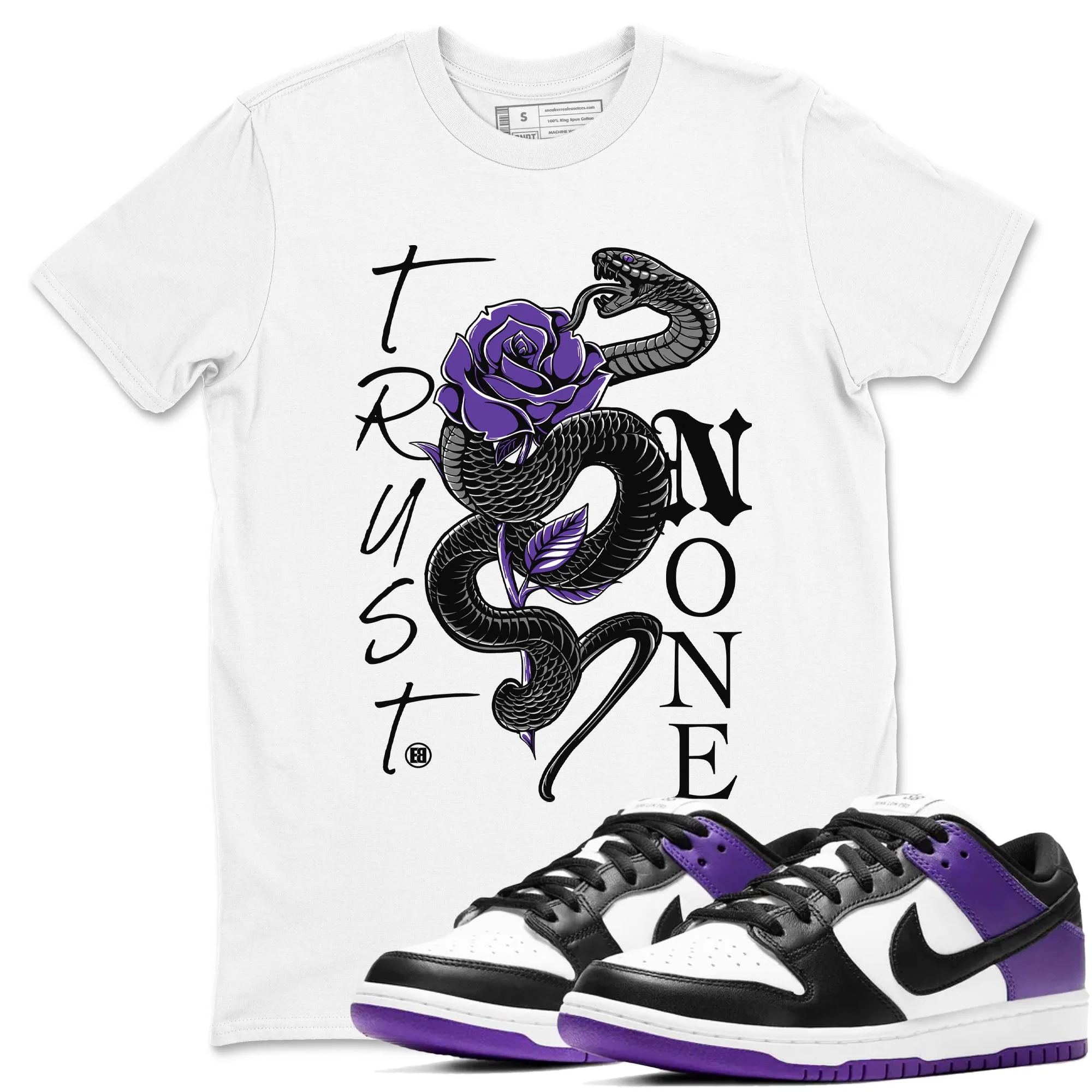 Trust None Sneaker Tees - Dunk Low Court Purple