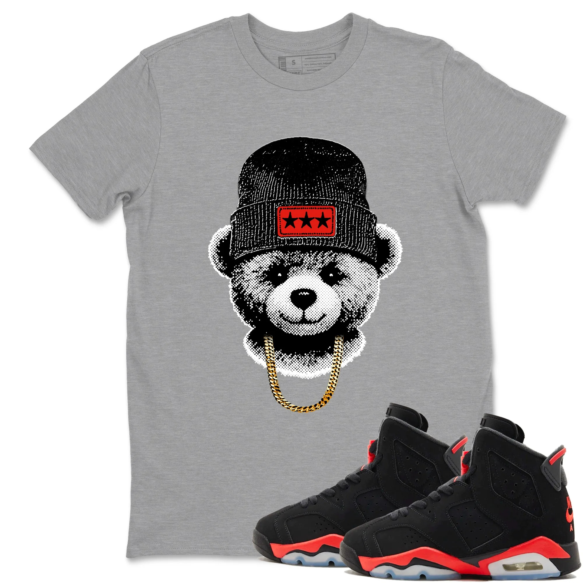 Gangster Teddy Sneaker Tees - Air Jordan 6 Reverse Infrared