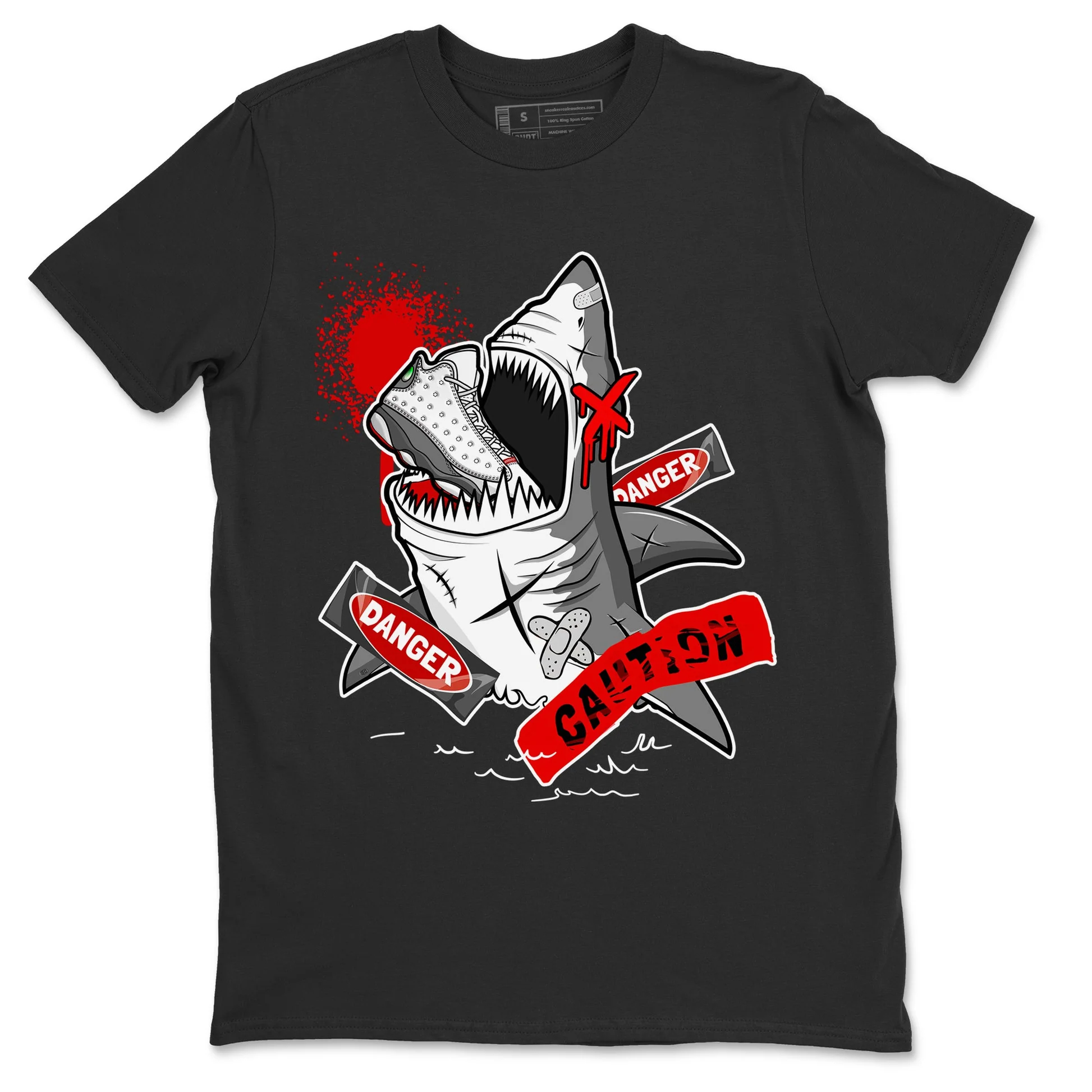 Dangerous Shark Sneaker Tee - Air Jordan 13 Wolf Grey