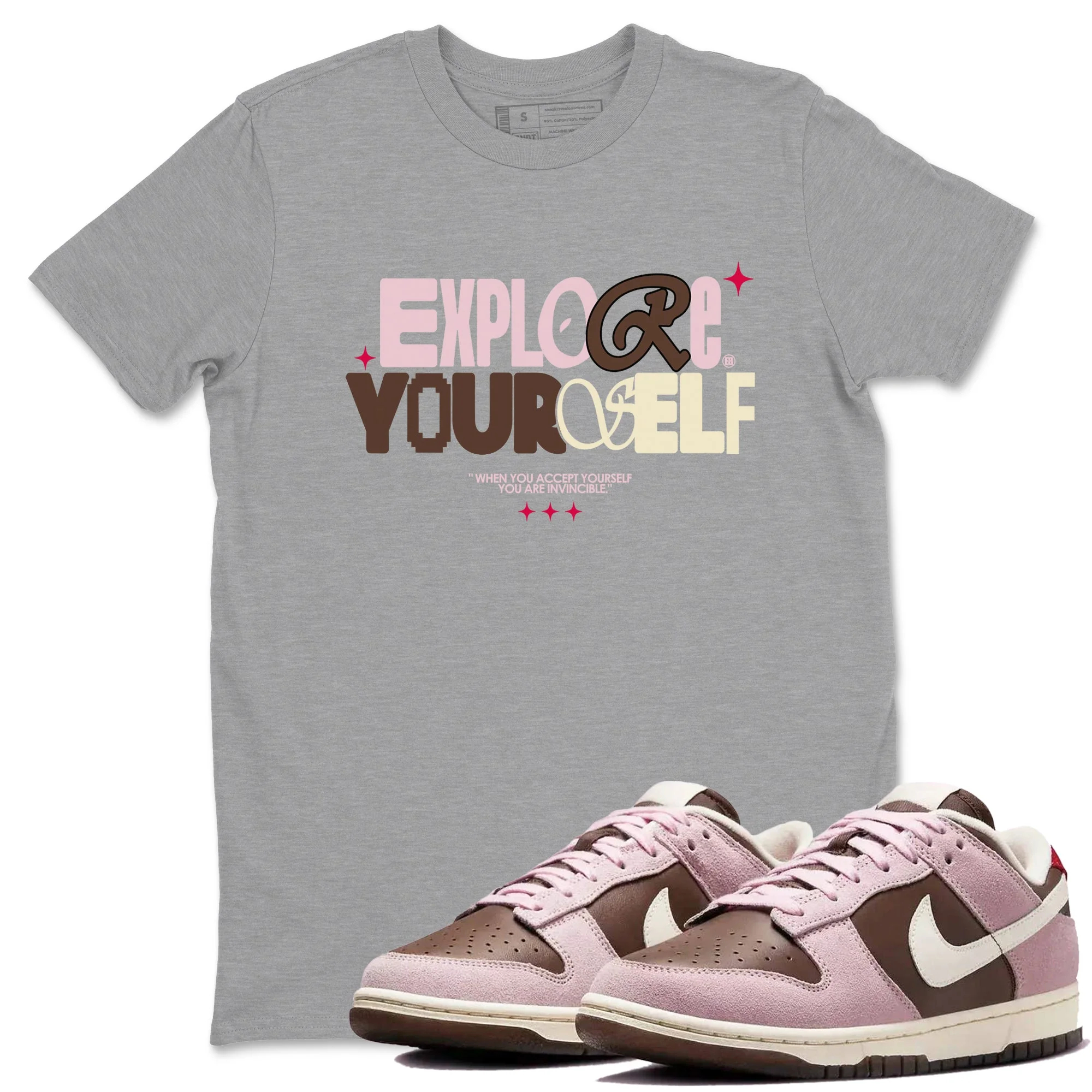 Explore Yourself Sneaker Tees - Dunk Cacao Wow And Pink Foam