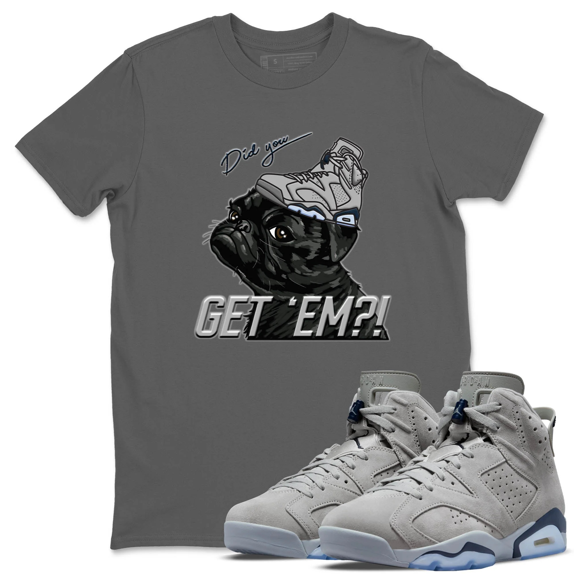 Pug Get Em Unisex Tops - Air Jordan 6 Georgetown