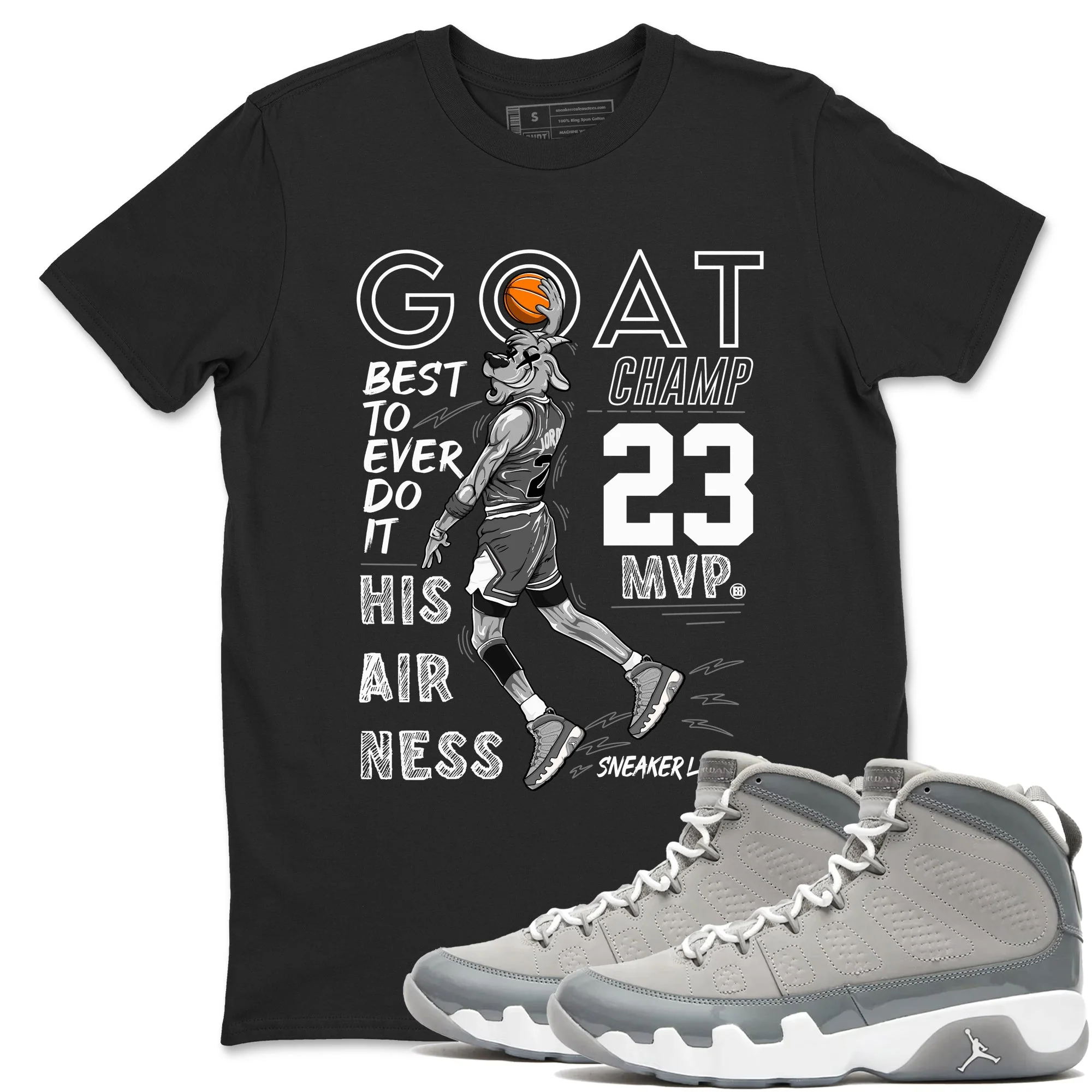 MVP Goat Sneaker Tees - Air Jordan 9 Cool Grey