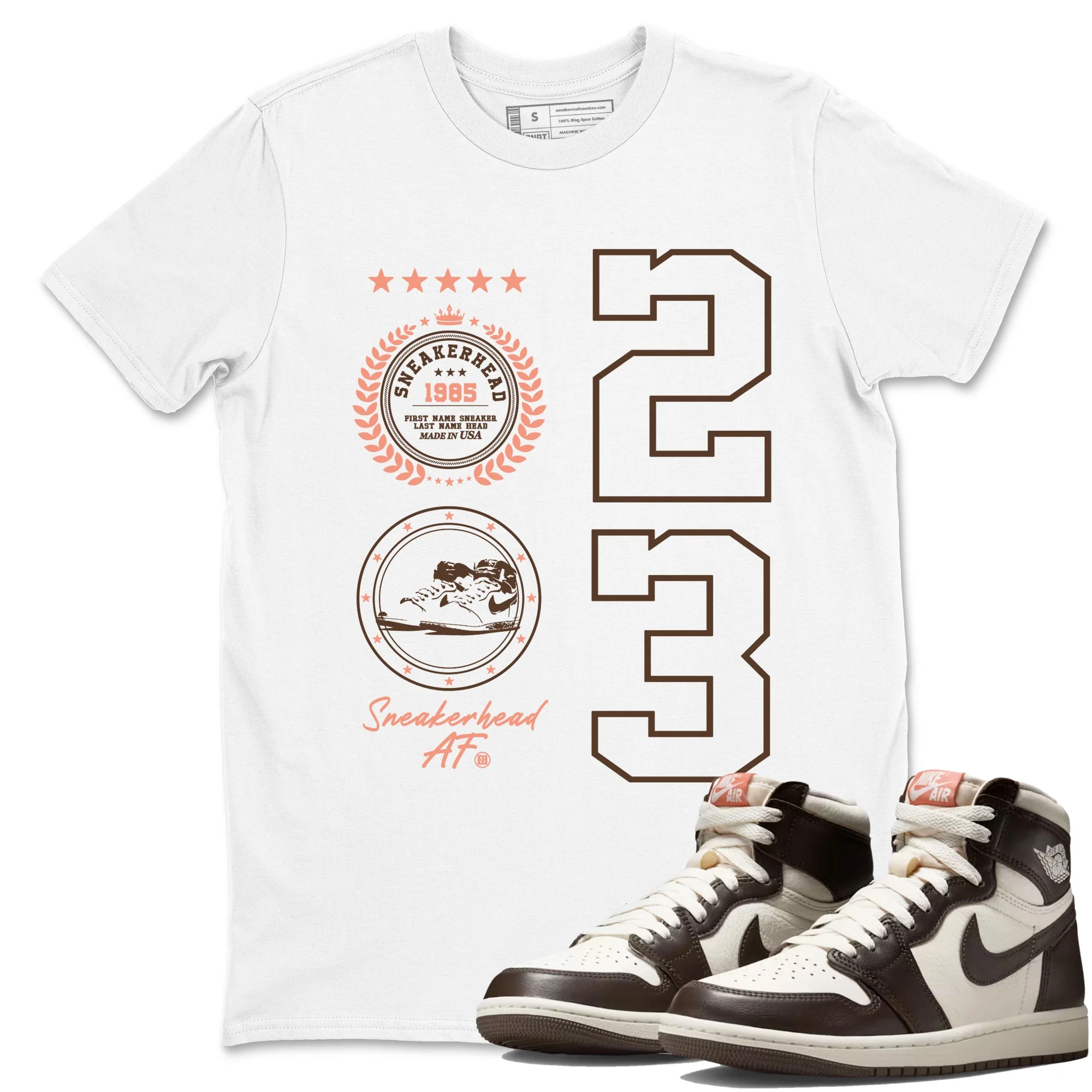 Sneaker Emblem Sneaker Tees - Air Jordan 1 Baroque Brown