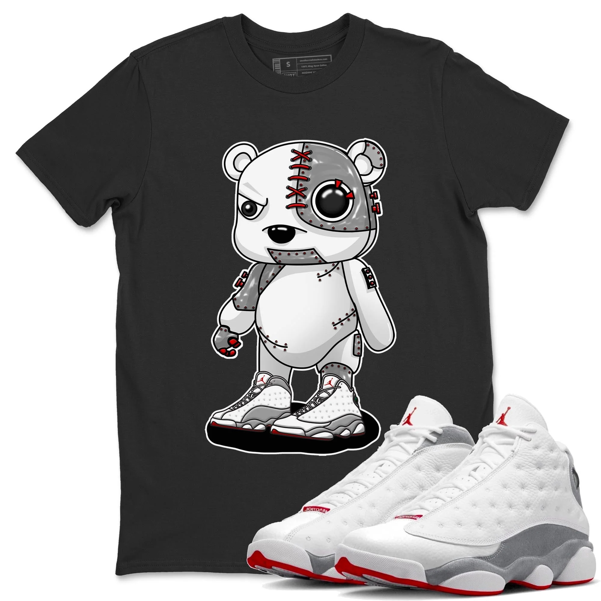 Cyborg Bear Unisex Tops - Air Jordan 13 Wolf Grey