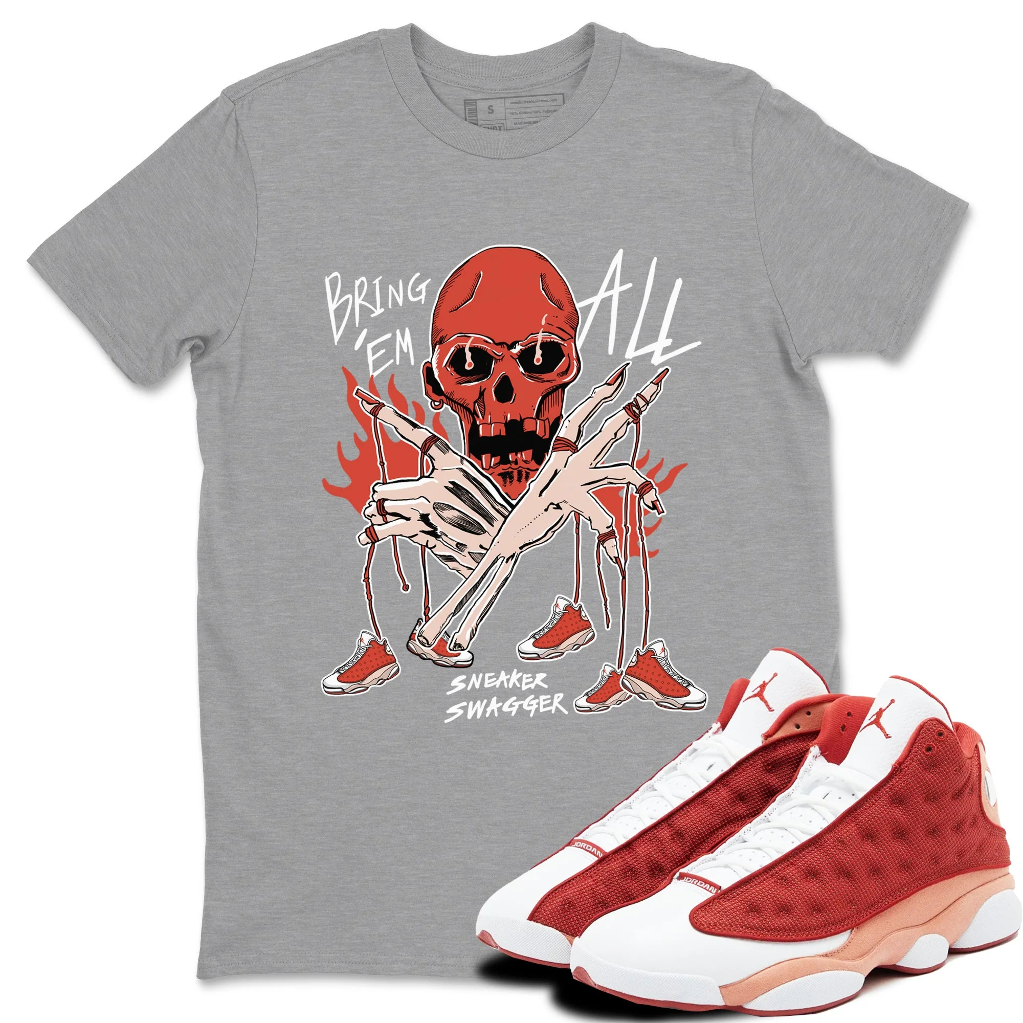 Bring 'Em All Sneaker Tees - Air Jordan 13 Dune Red