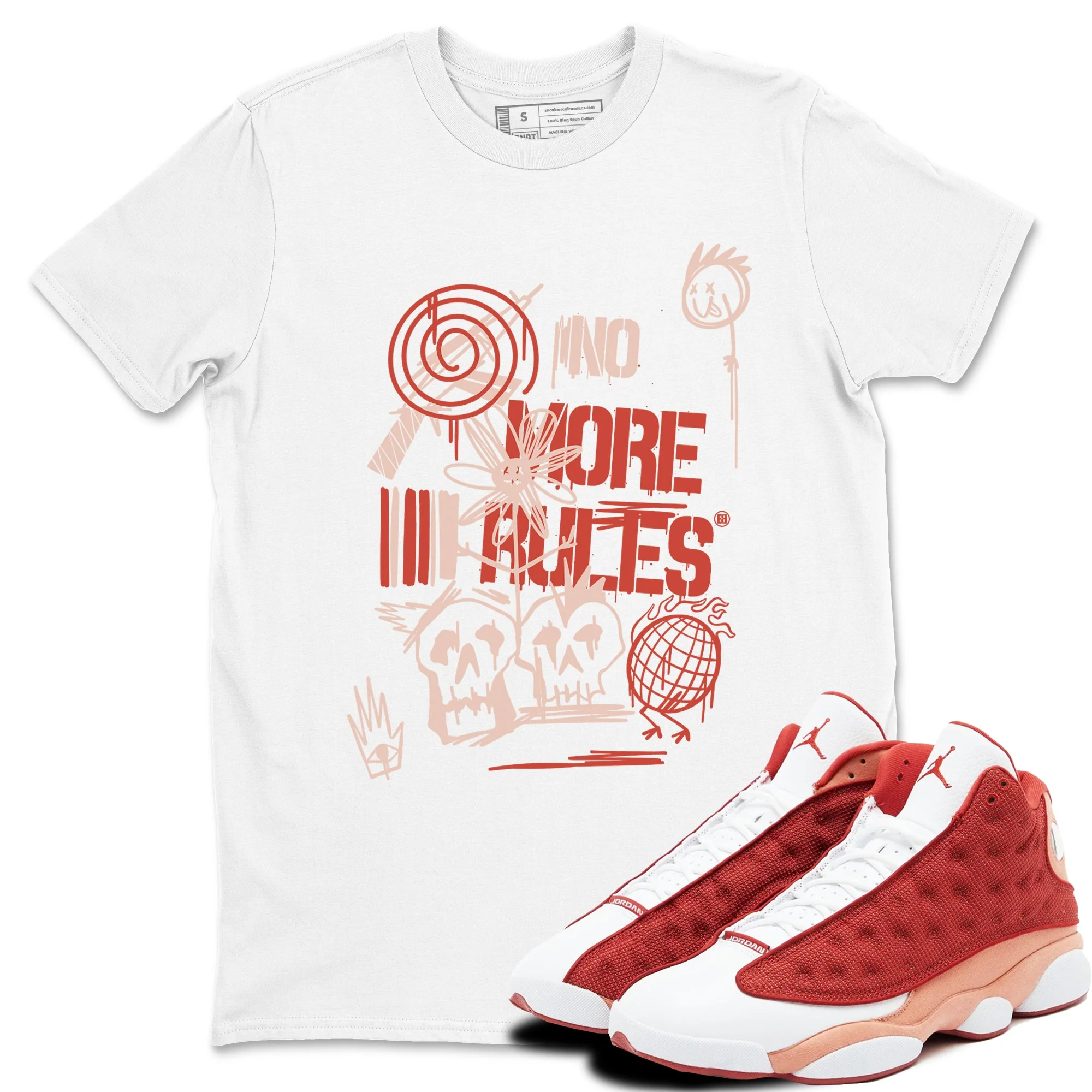 No More Rules Sneaker Tees - Air Jordan 13 Dune Red