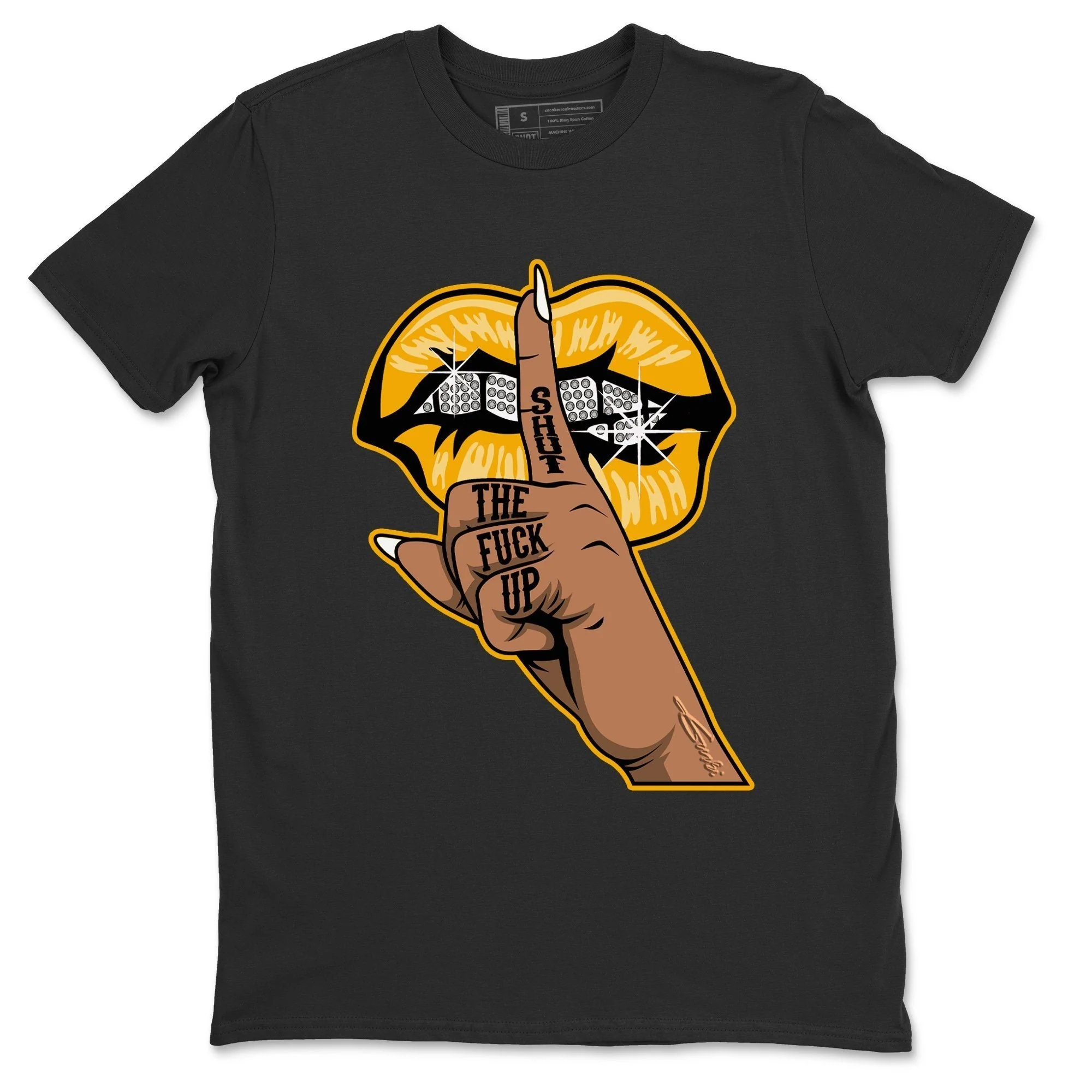 Lips Hand Unisex Tops - Dunk Championship Goldenrod