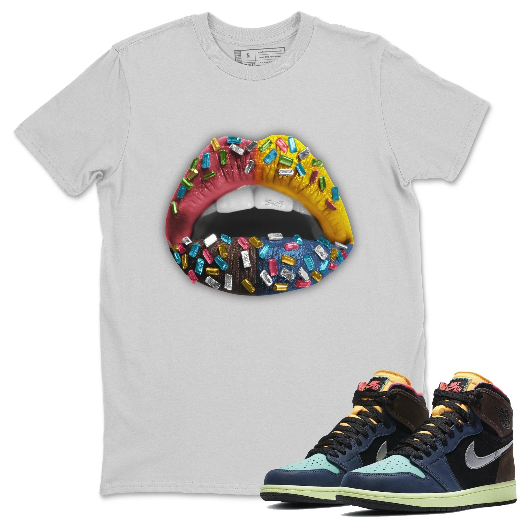 Lips Jewel Unisex Tops - Air Jordan 1 Bio Hack