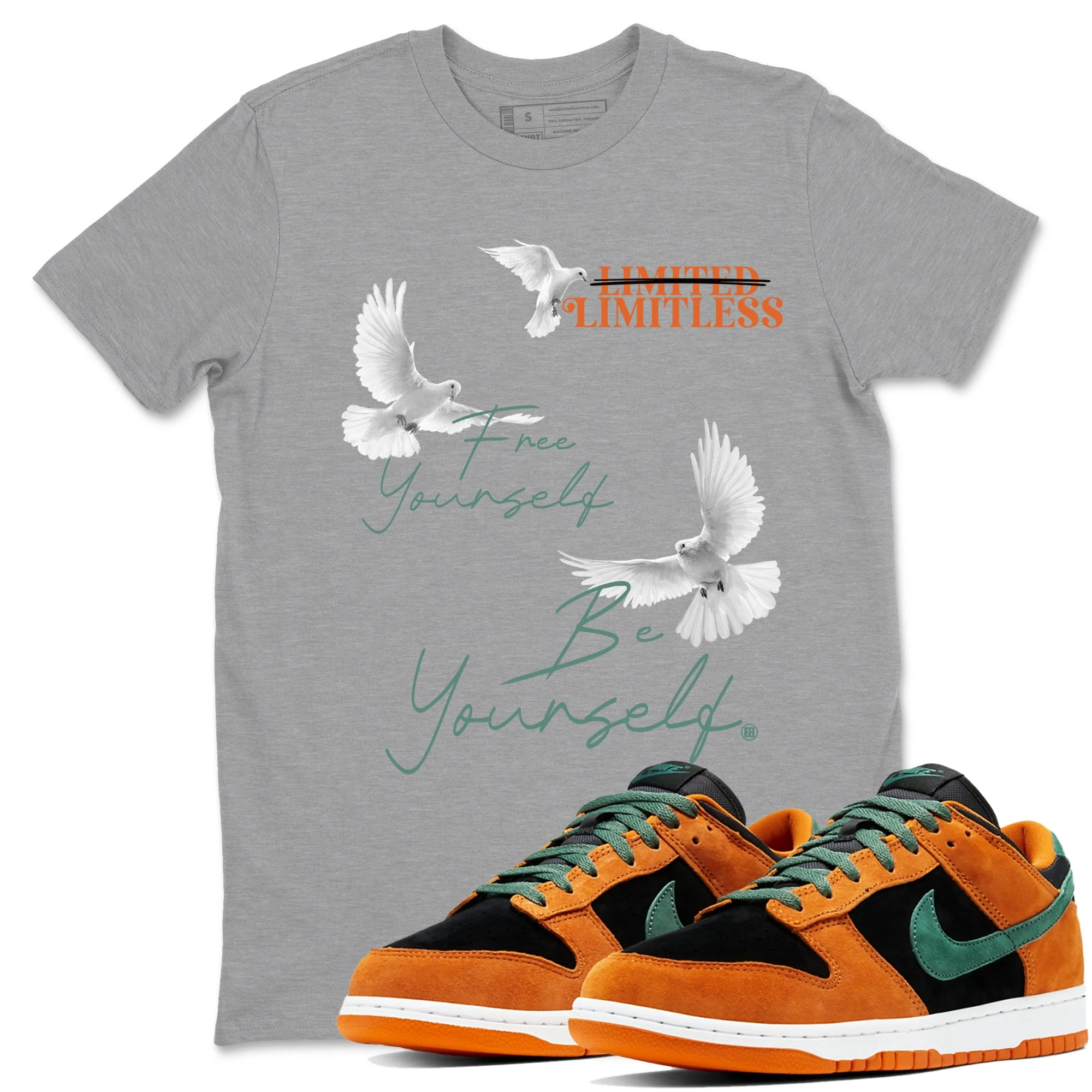 Free Yourself Be Yourself Sneaker Tees - Dunk Ceramic
