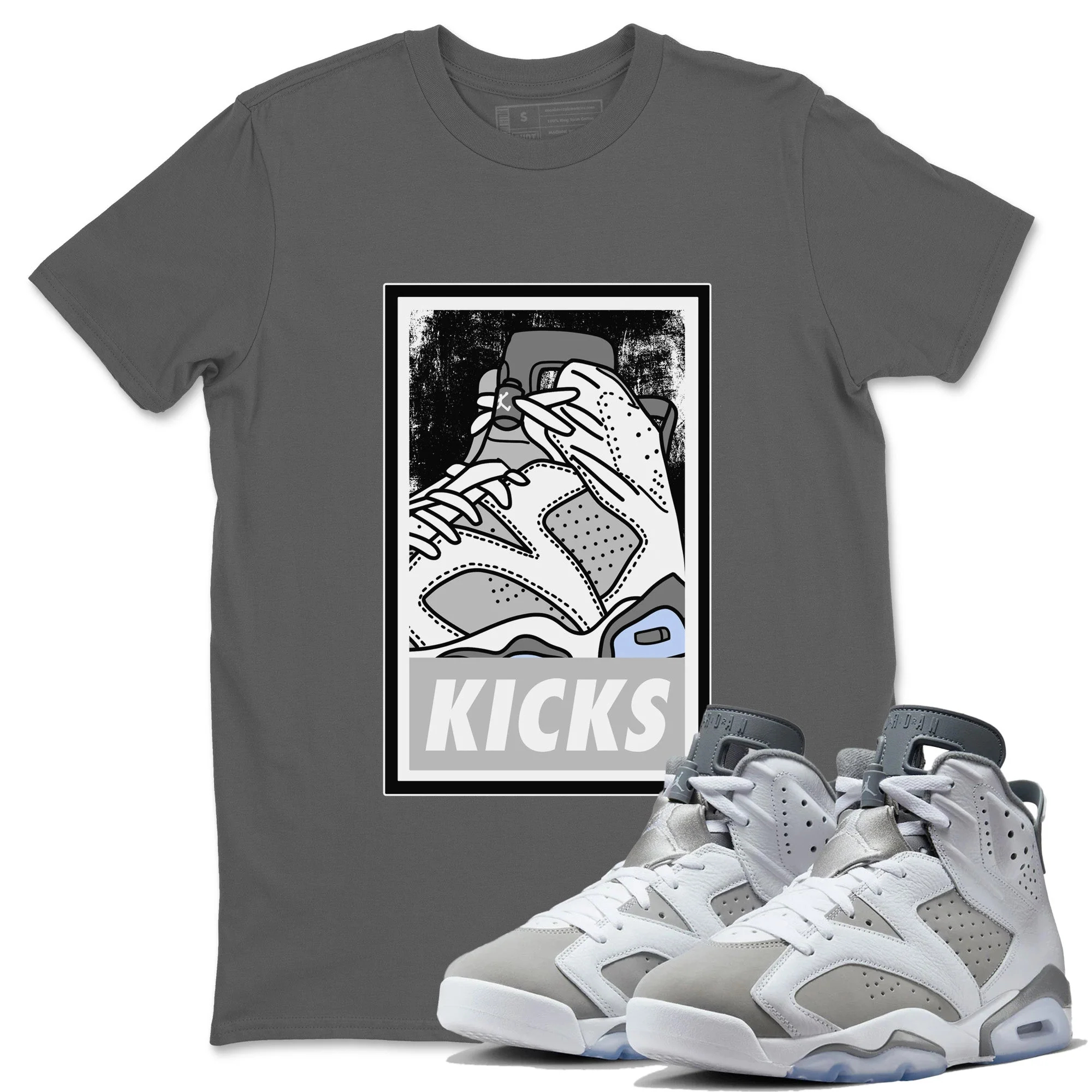 KICKS Unisex Tops - Air Jordan 6 Cool Grey