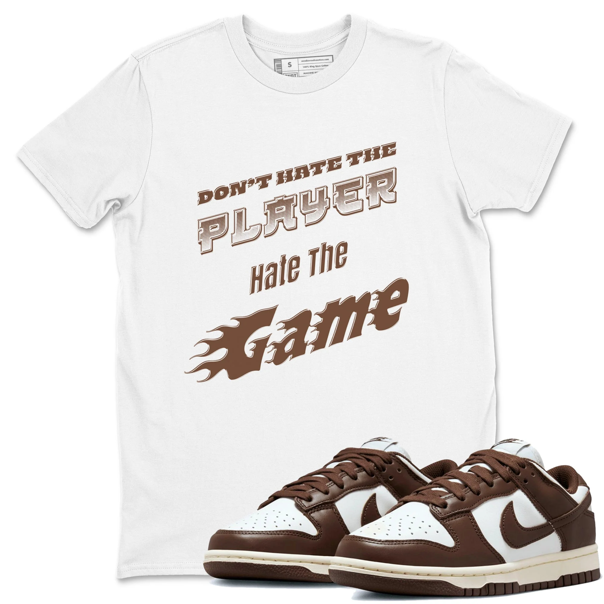 Don't Hate The Player Sneaker Tee - Dunk Cacao Wow