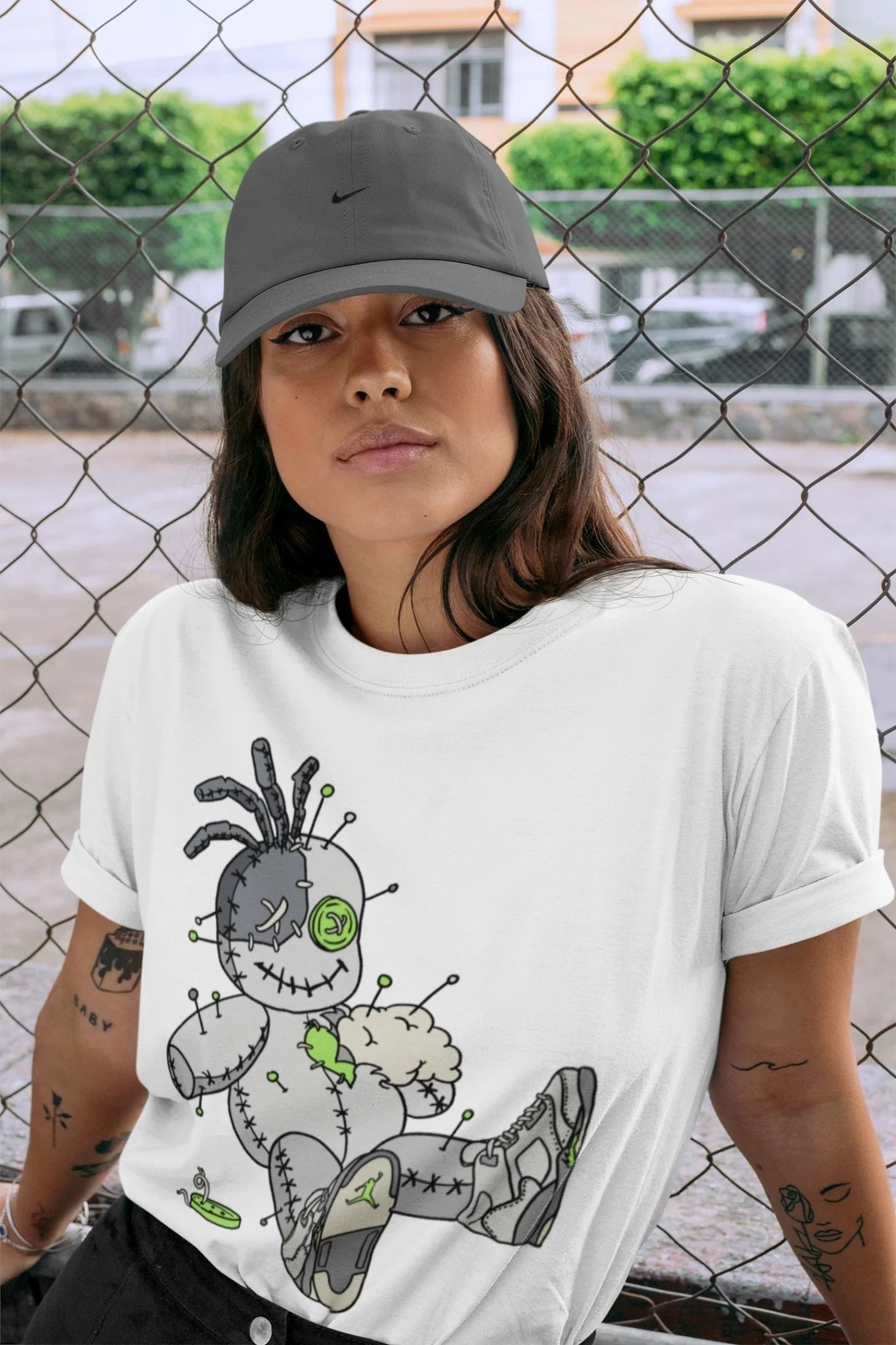 Voodoo Doll Unisex Tops - Air Jordan 5 Green Bean