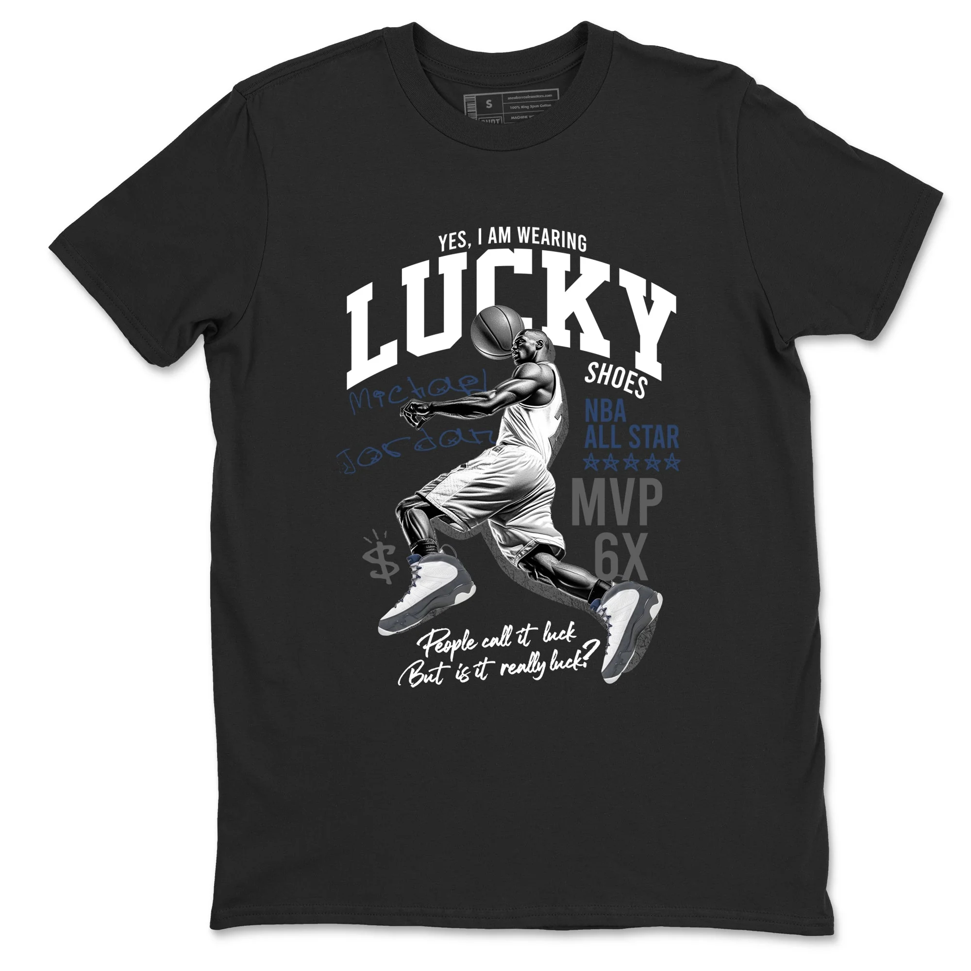 Lucky Player Sneaker Tees - Air Jordan 9 Flint Grey