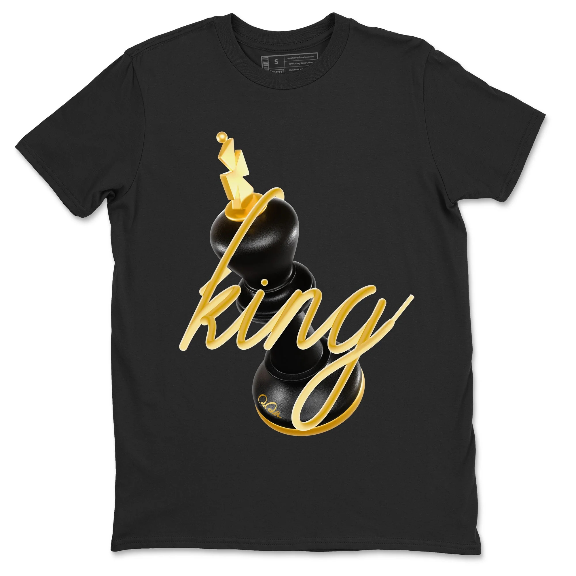 3D King Sneaker Tees - Air Jordan 1 Black Metallic Gold