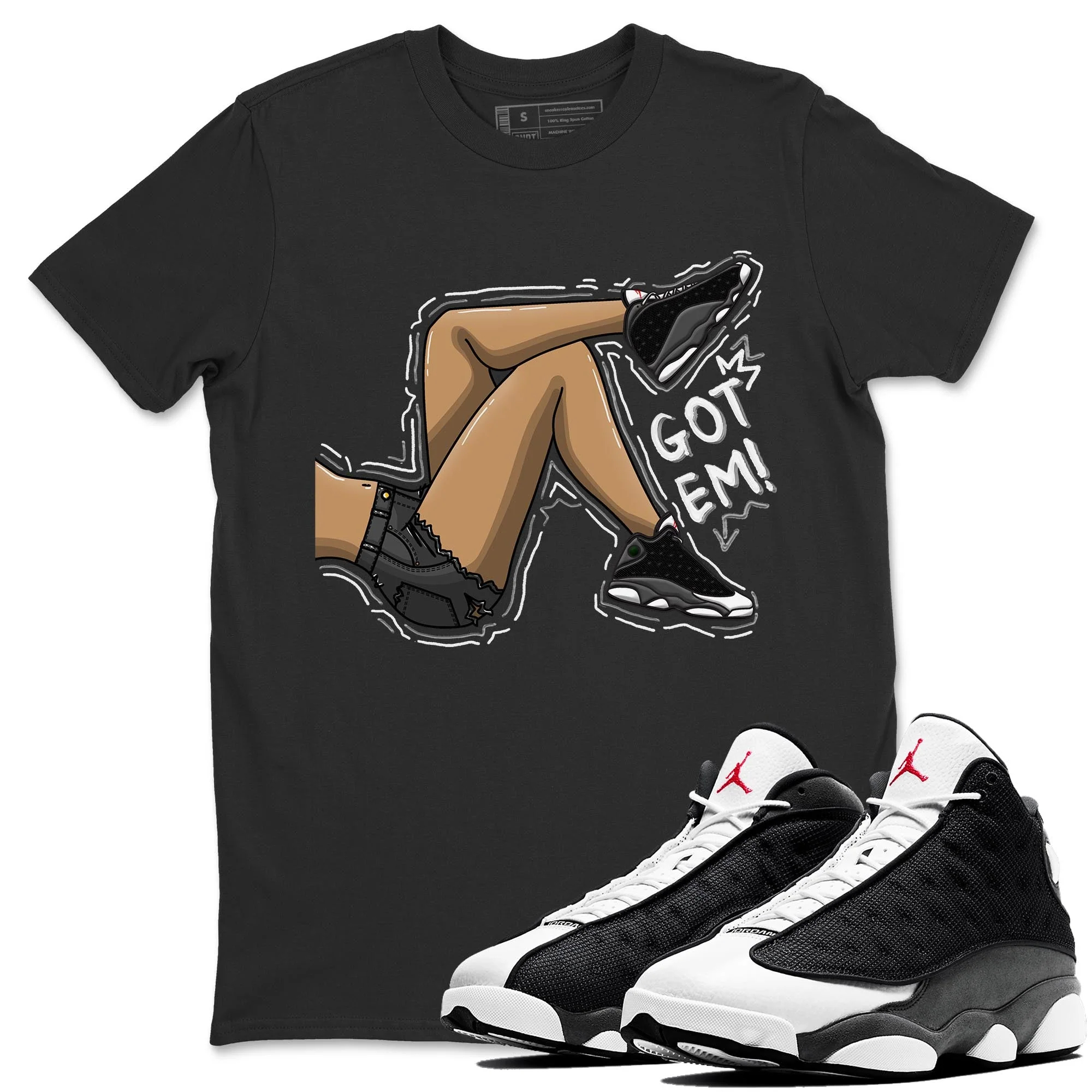 Got Em Legs Unisex Tops - Air Jordan 13 Black Flint