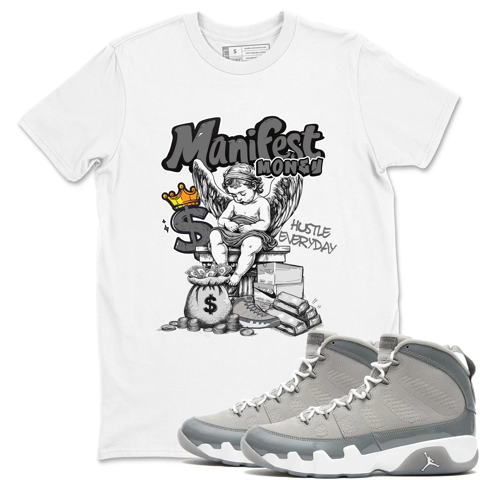 Manifest Money Sneaker Tees - Air Jordan 9 Cool Grey