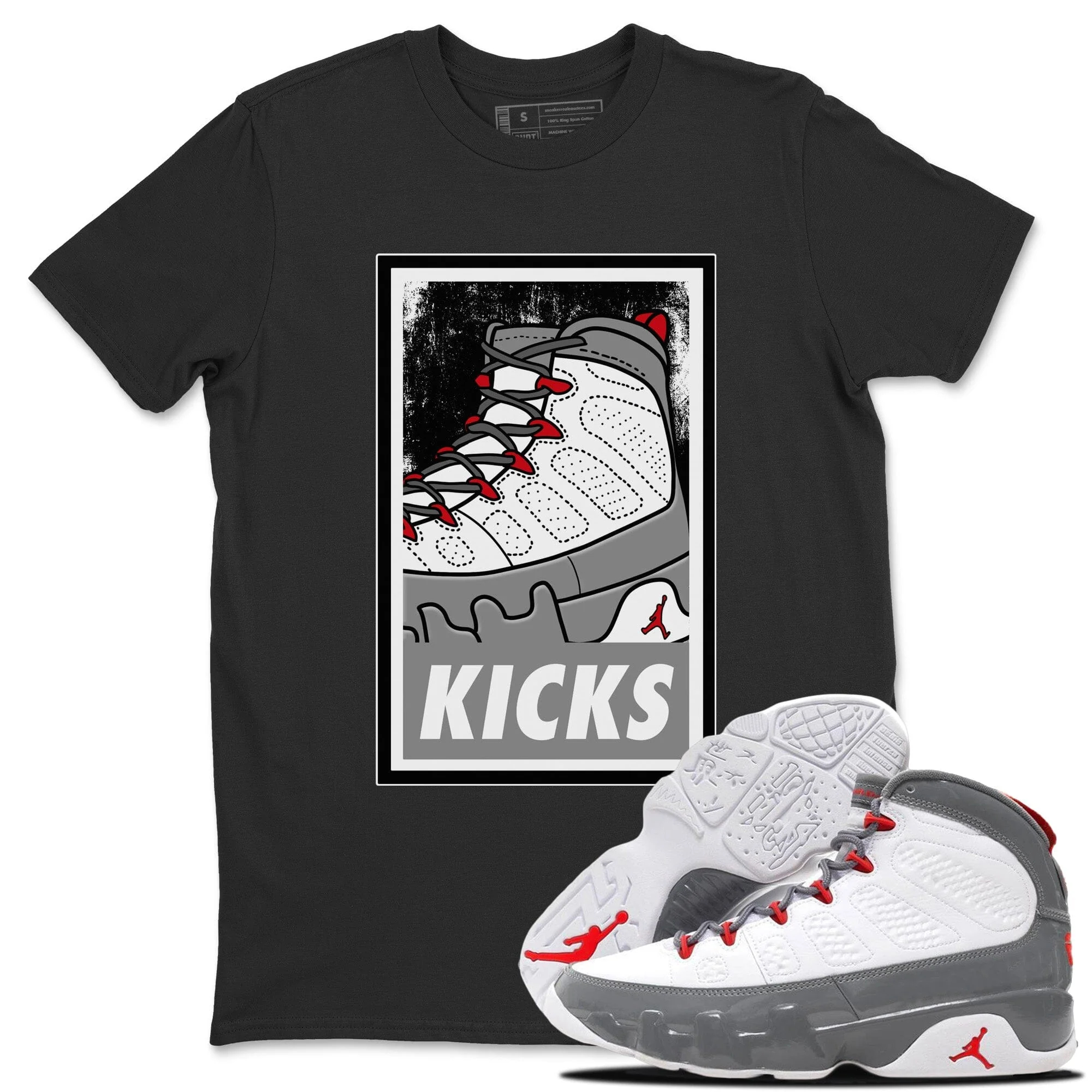 KICKS Unisex Tops - Air Jordan 9 Fire Red