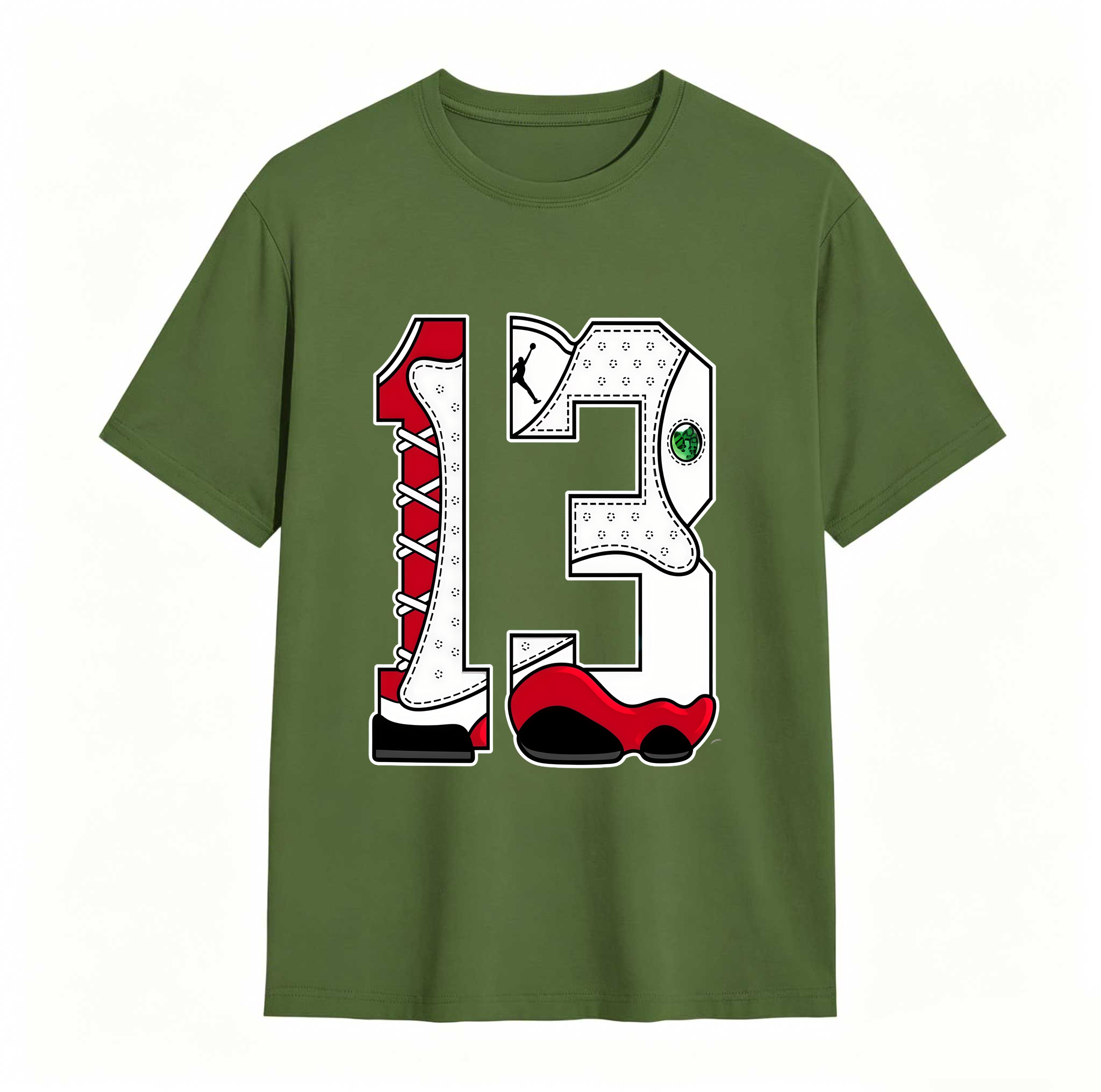 Cartoon Hands Sneaker Tees - Match Air Jordan 13 University Red