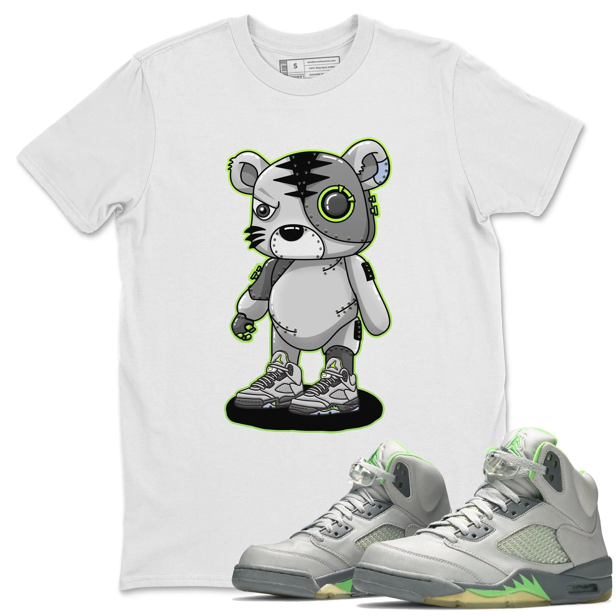 Cyborg Tiger Unisex Tops - Air Jordan 5 Green Bean