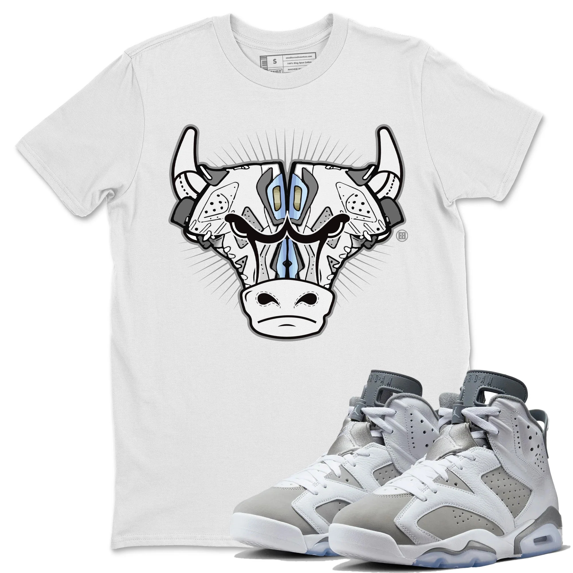 Sneaker Bull Head Unisex Tops - Air Jordan 6 Cool Grey