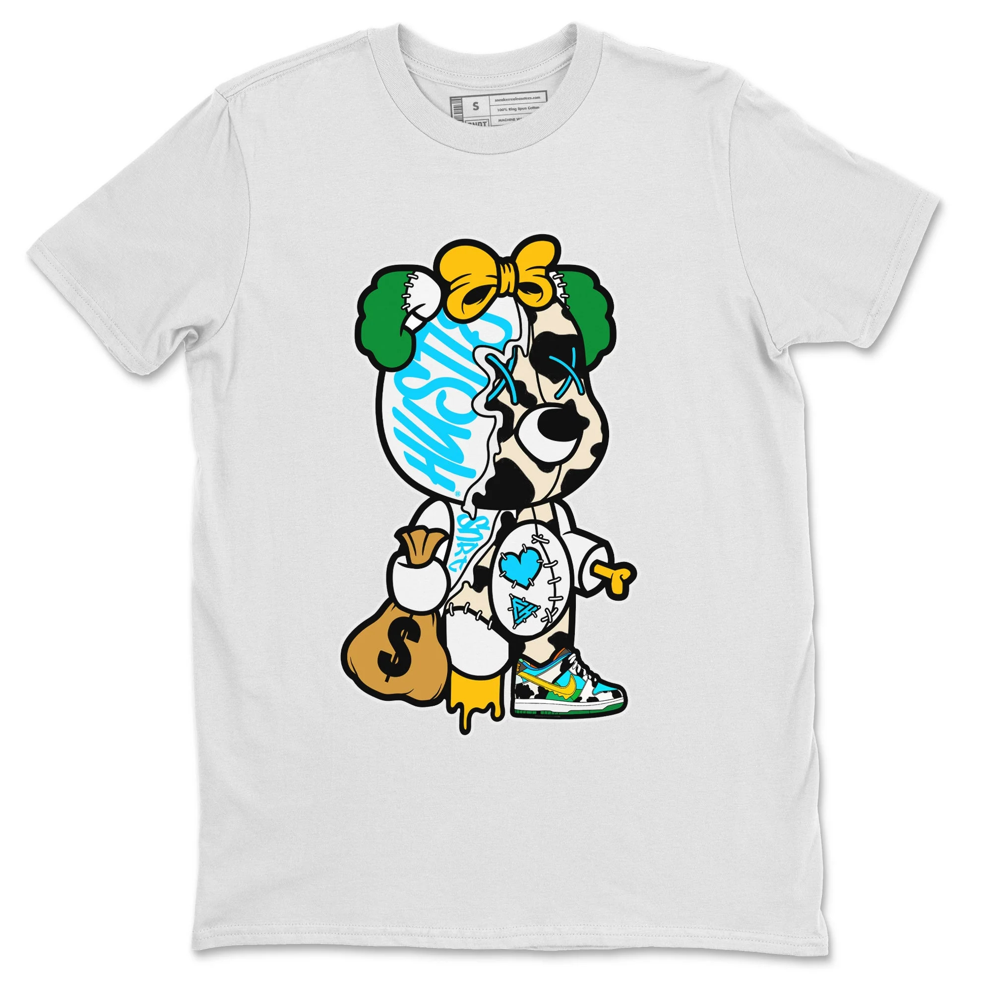 Stitched Hustle Bear Unisex Tops - Dunk Chunky Dunky