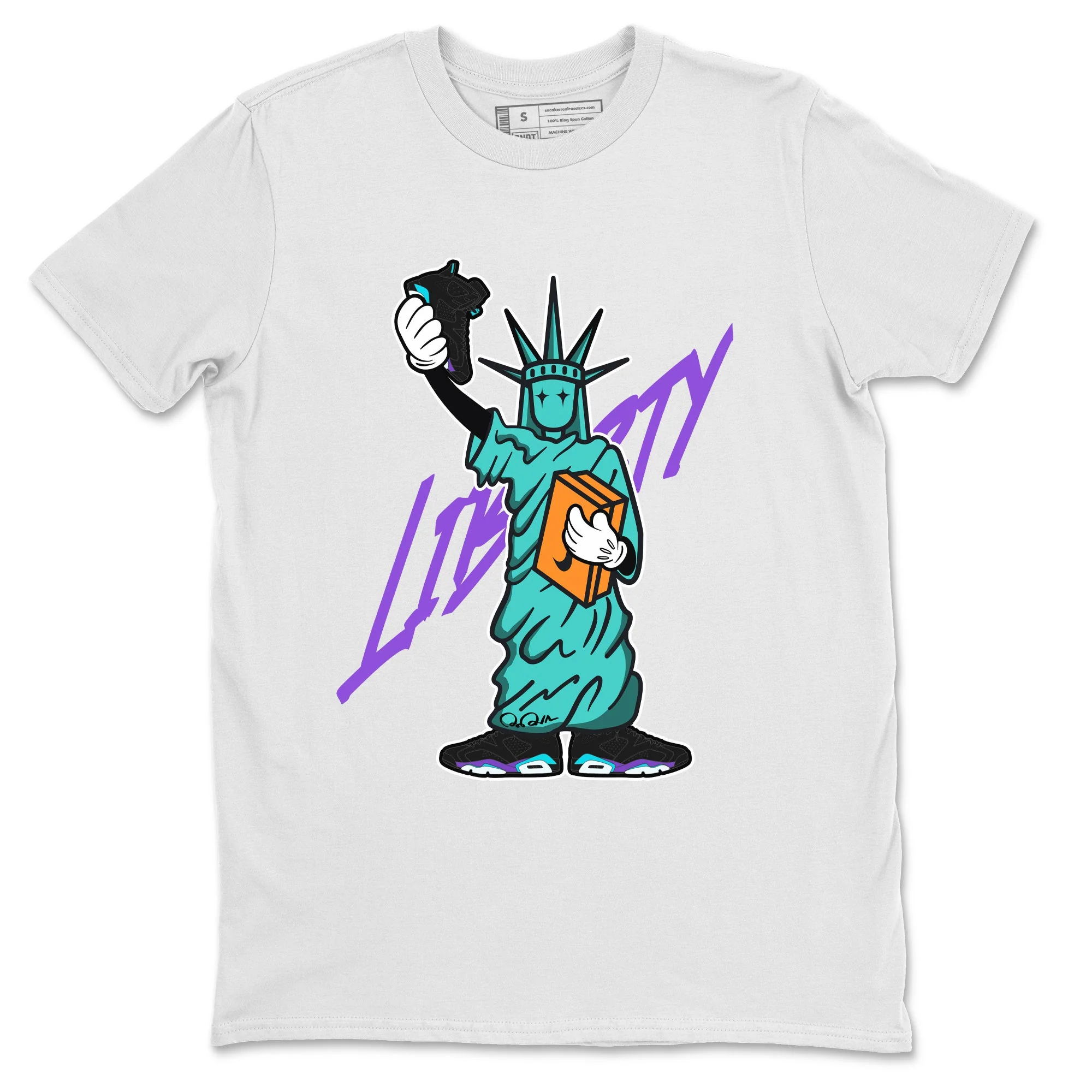 Statue Of Liberty Sneaker Tee - Air Jordan 6 Aqua