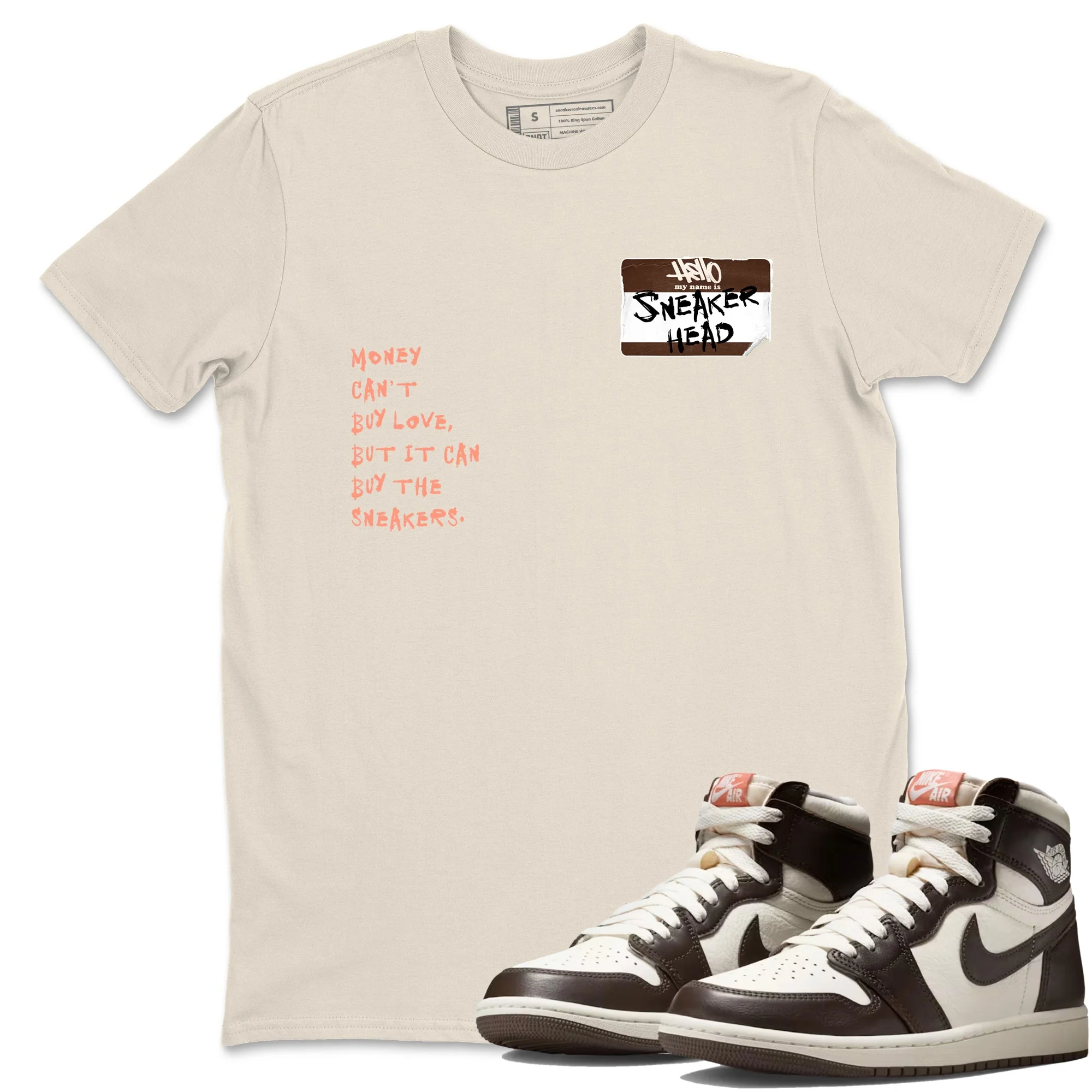 Sneakerhead Badge Sneaker Tees - Air Jordan 1 Baroque Brown
