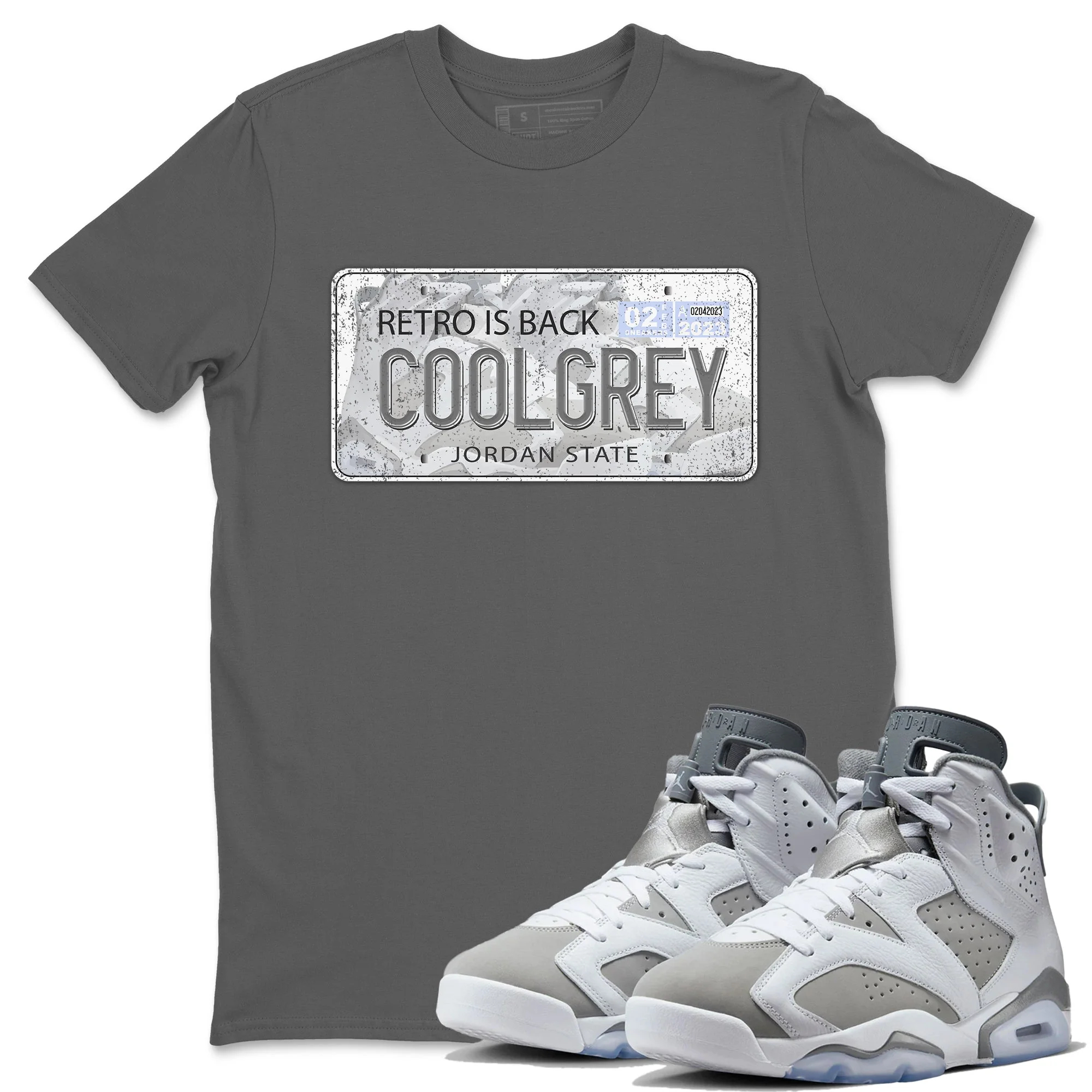 Jordan Plate Unisex Tops - Air Jordan 6 Cool Grey