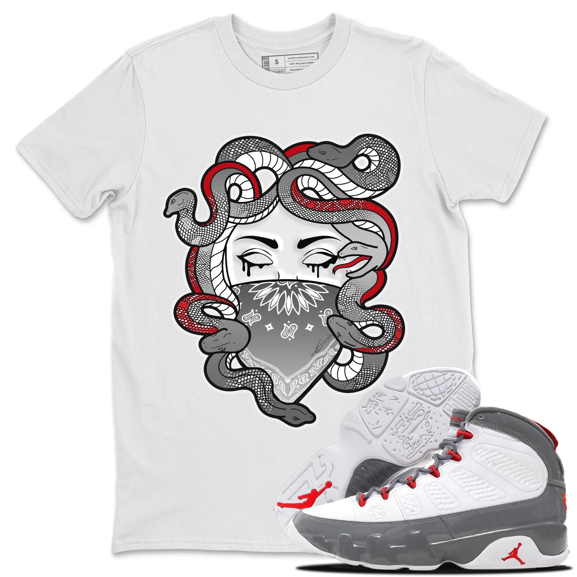Medusa Unisex Tops - Air Jordan 9 Fire Red