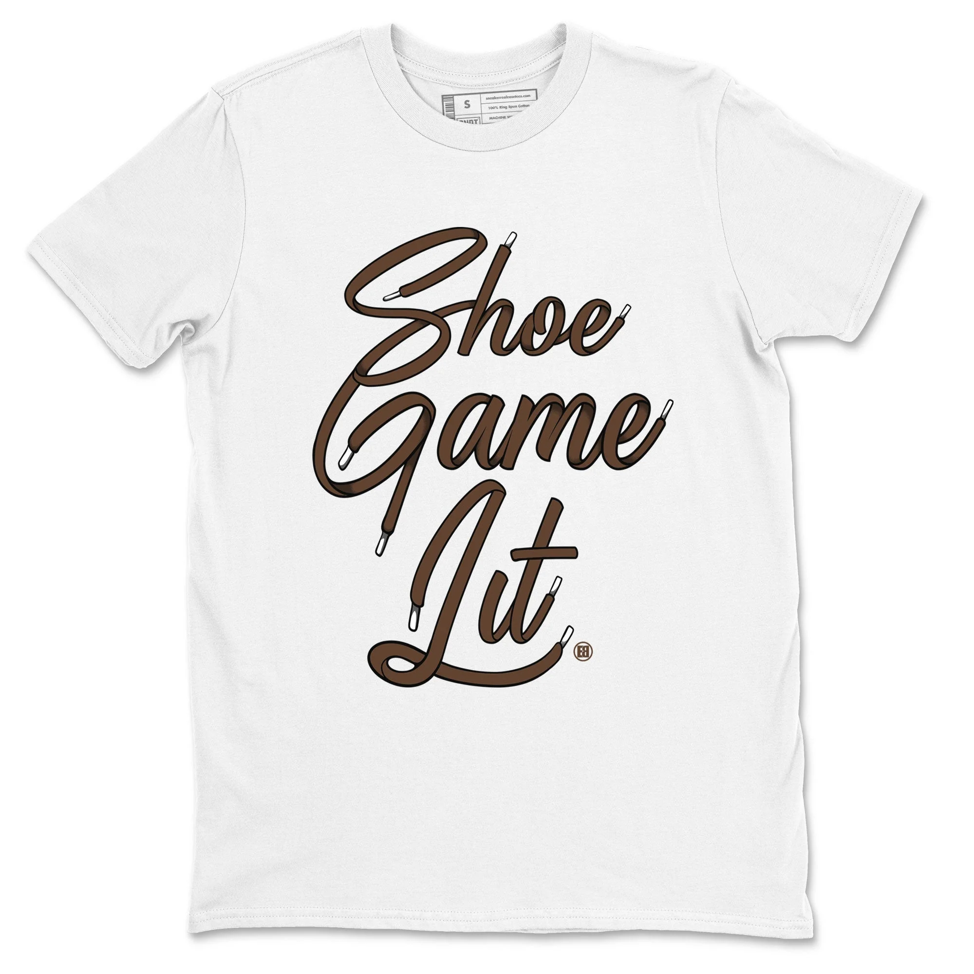 Shoe Game Lit Shoe Lace Sneaker Tee - Dunk Cacao Wow