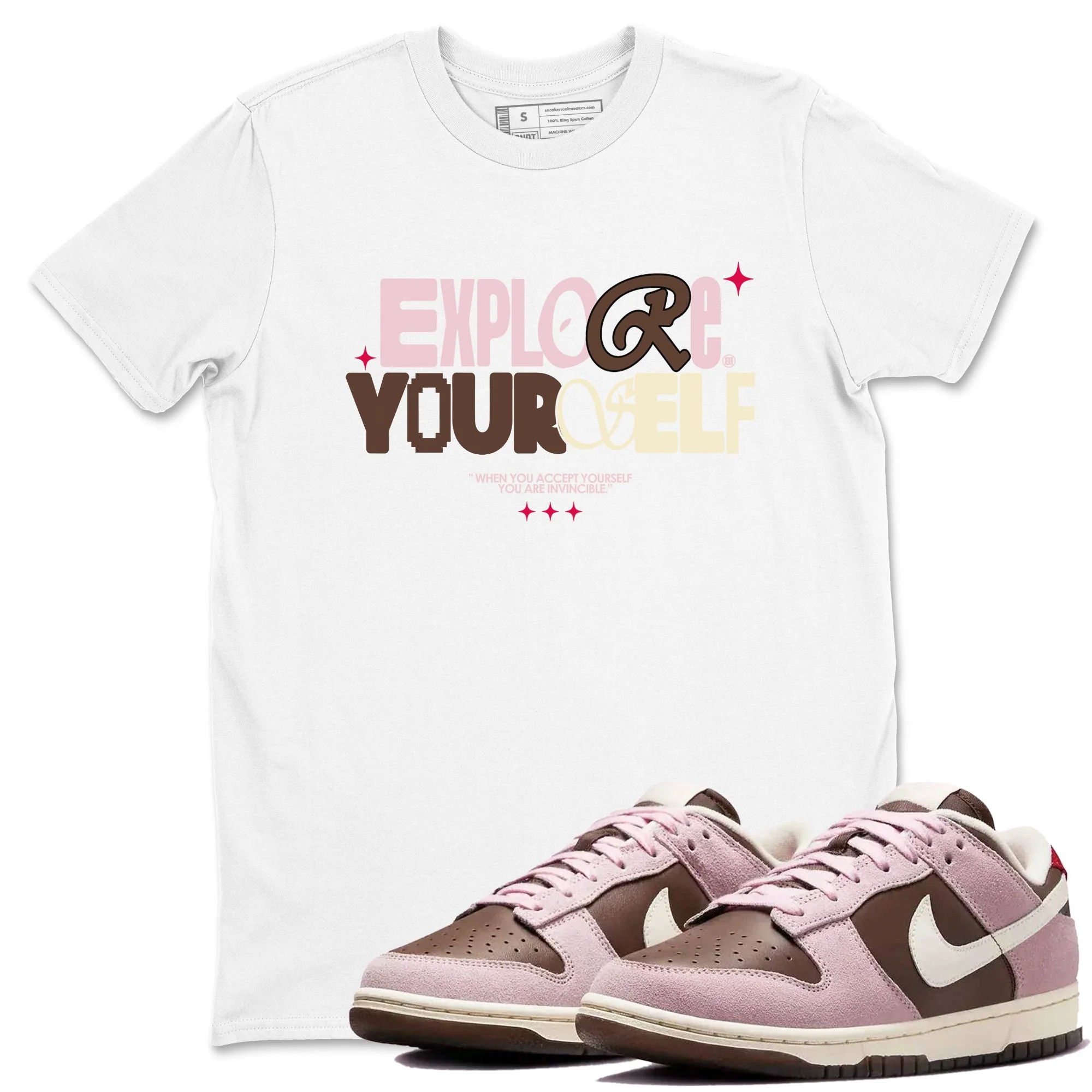 Explore Yourself Sneaker Tees - Dunk Cacao Wow And Pink Foam