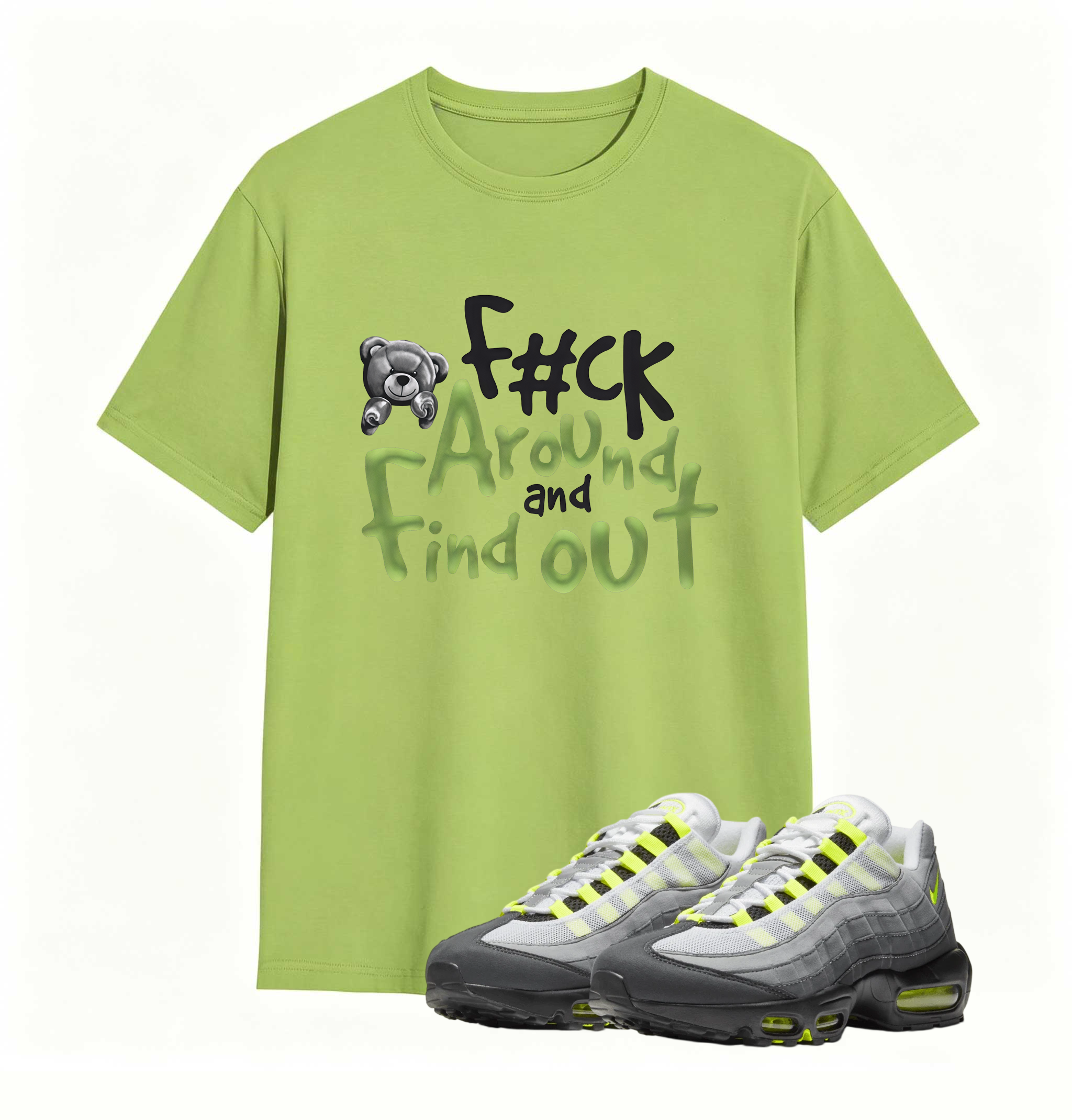 Air Max 95 OG Neon Yellow Shirt, Matching FCK Tshirt