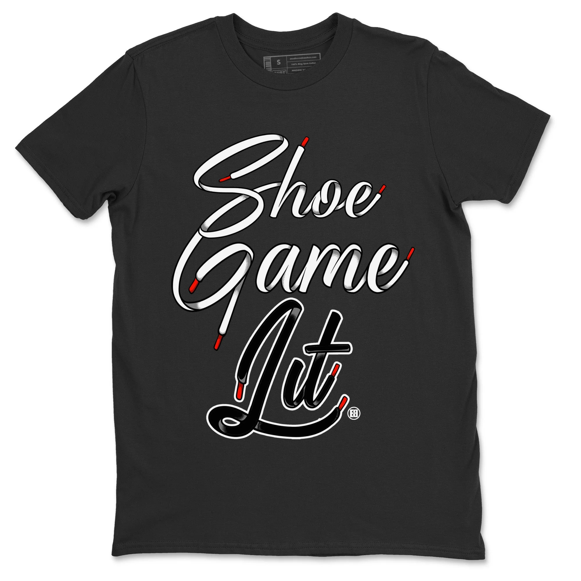 Shoe Game Lit Shoe Lace Unisex Tops - Air Jordan 13 Black Flint
