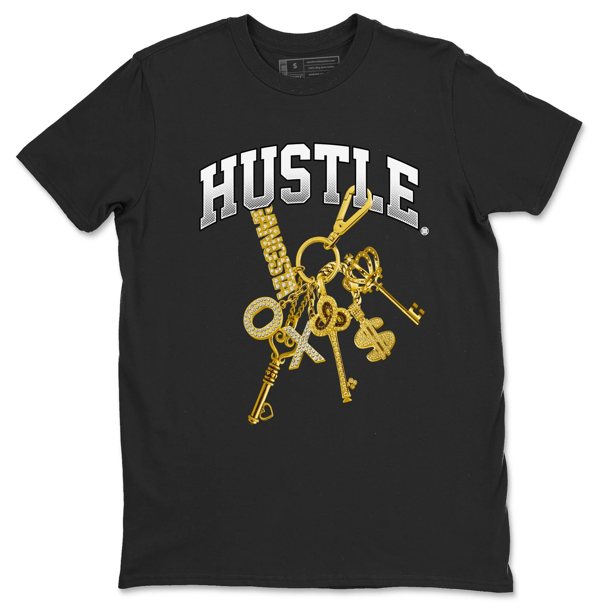 Gold Hustle Sneaker Tees - Air Jordan 1 Black Metallic Gold