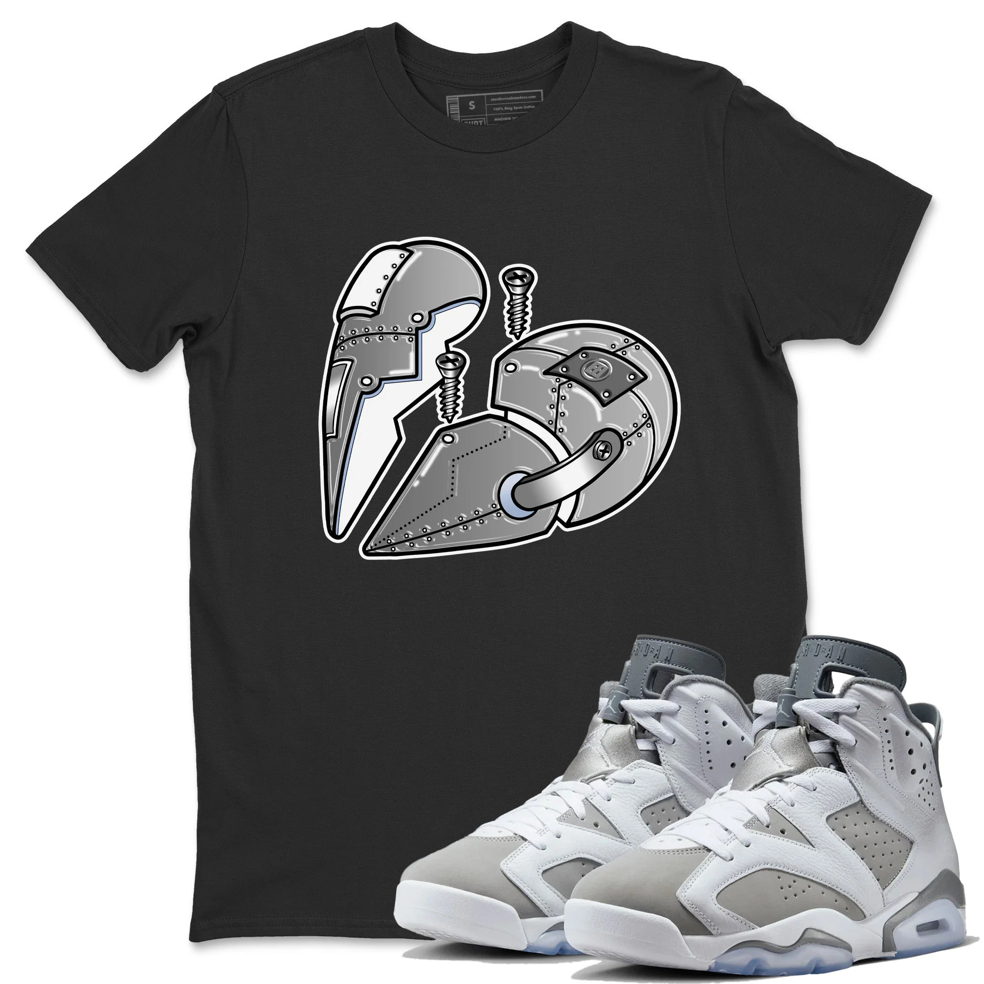 Metal Heart Unisex Tops - Air Jordan 6 Cool Grey