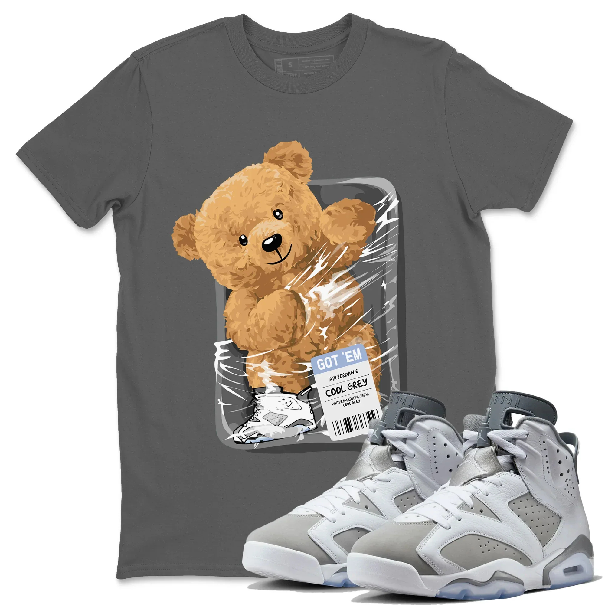 Packaged Bear Unisex Tops - Air Jordan 6 Cool Grey