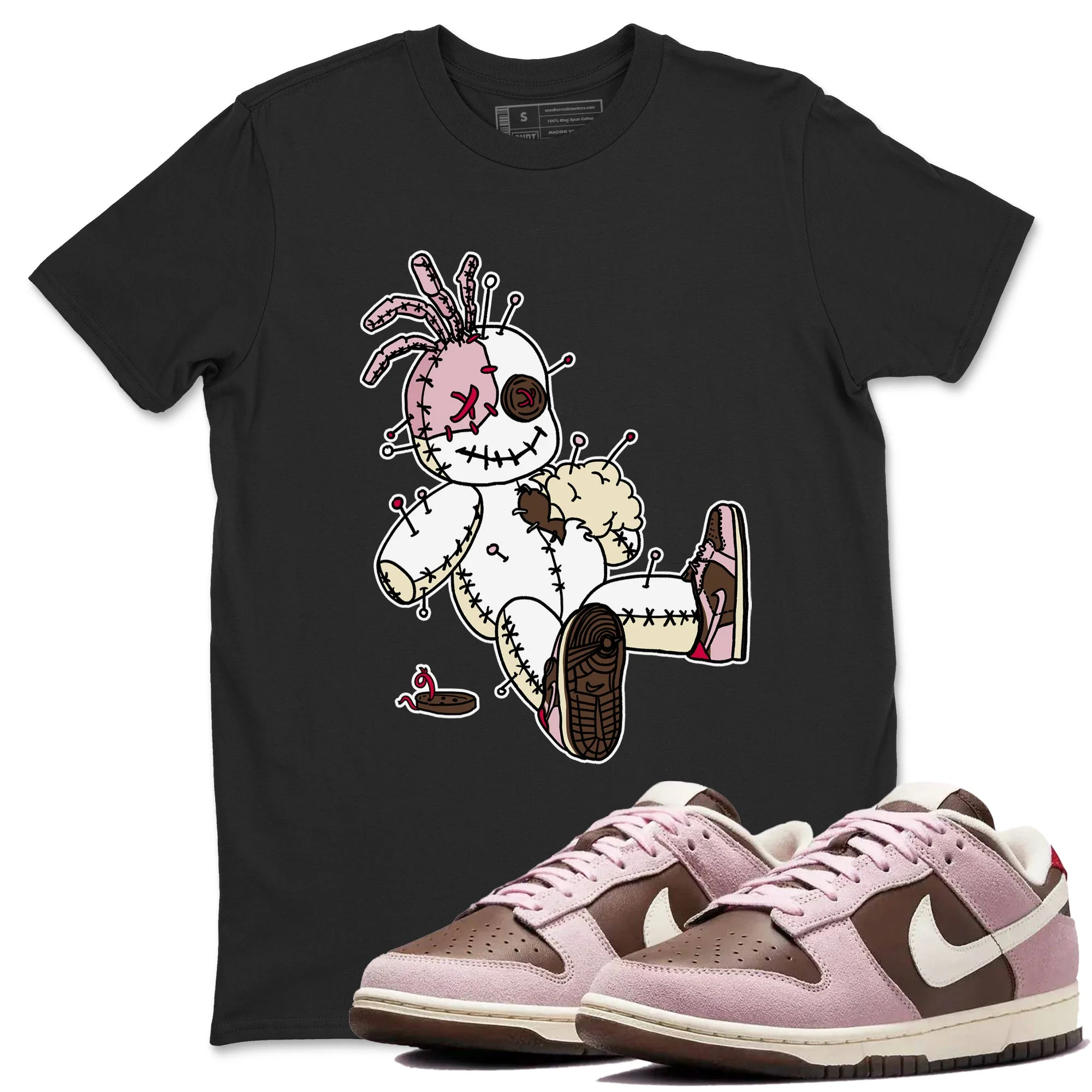 Voodoo Doll Sneaker Tees - Dunk Cacao Wow And Pink Foam