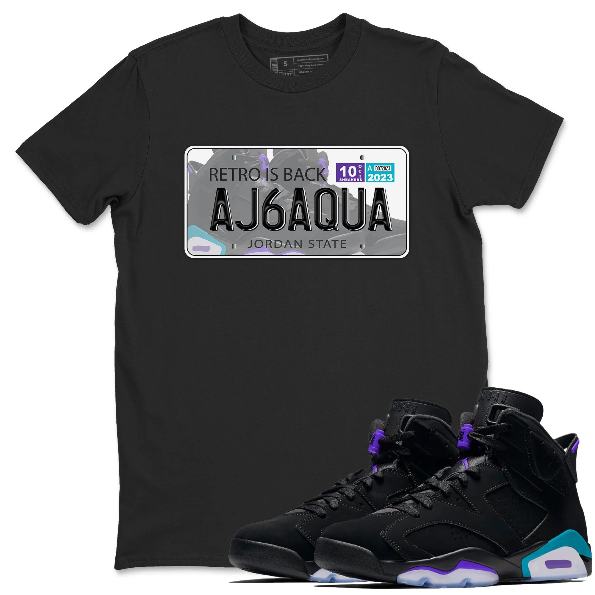 Jordan Plate Sneaker Tee - Air Jordan 6 Aqua