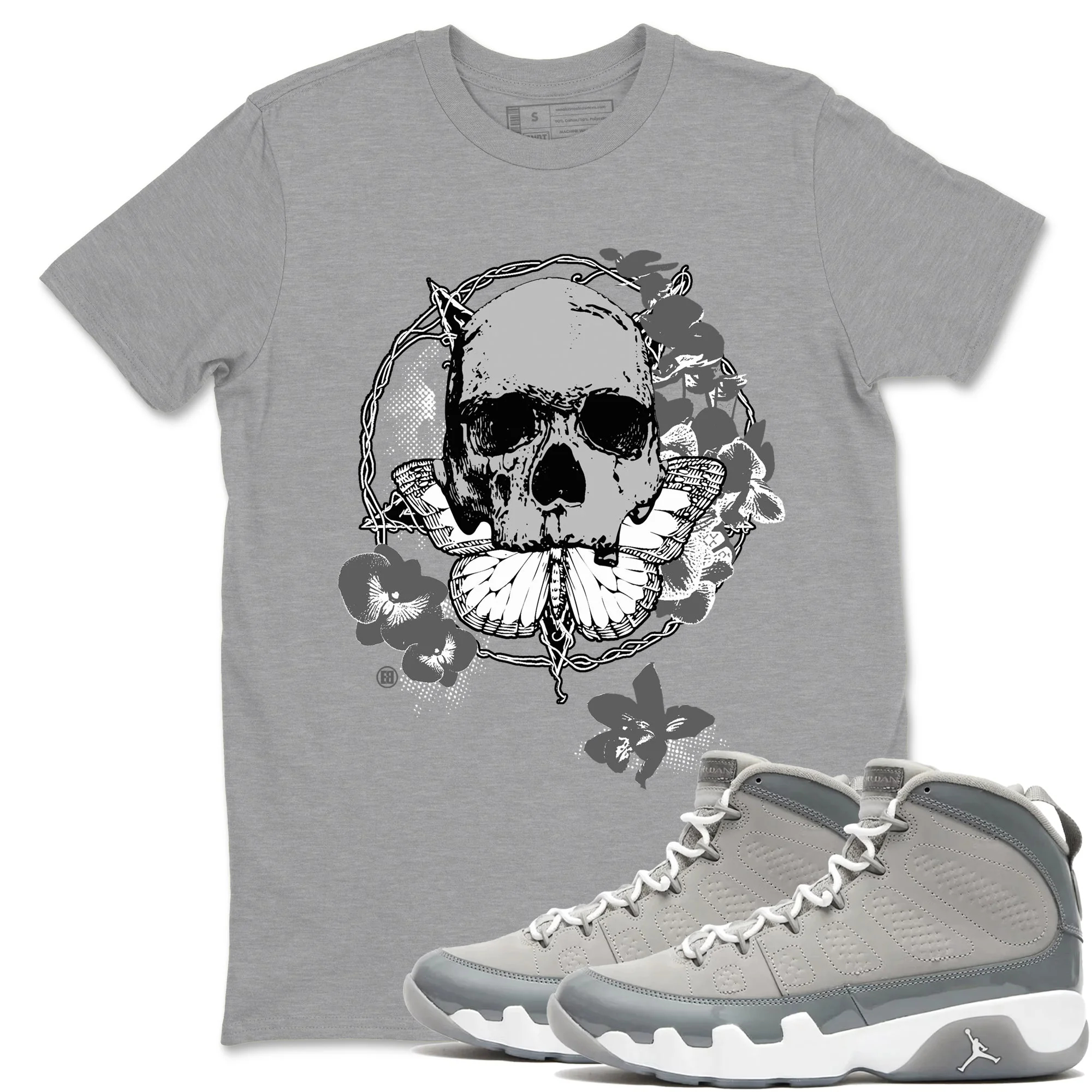 Carpe Diem Skull Sneaker Tees - Air Jordan 9 Cool Grey