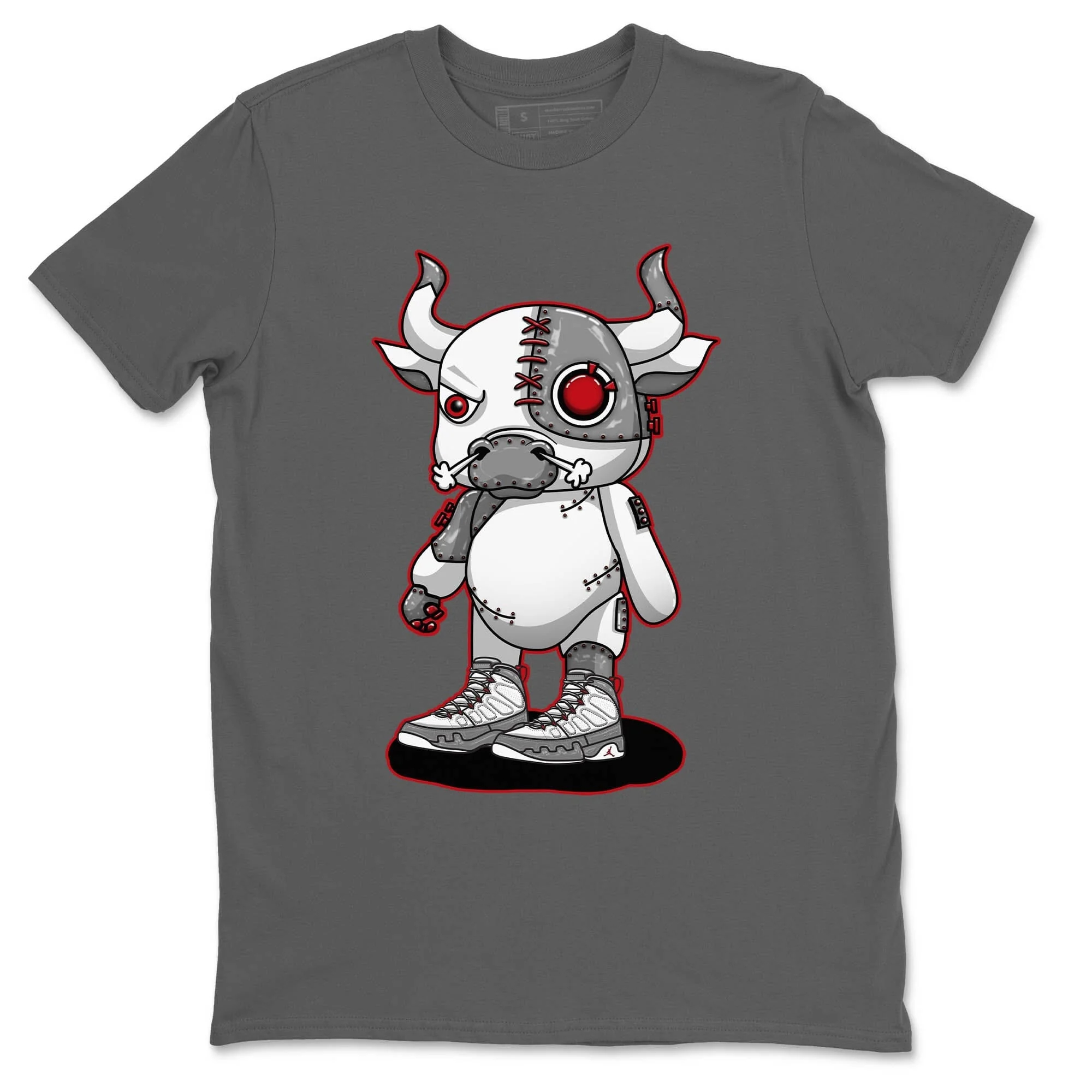 Cyborg Bull Unisex Tops - Air Jordan 9 Fire Red