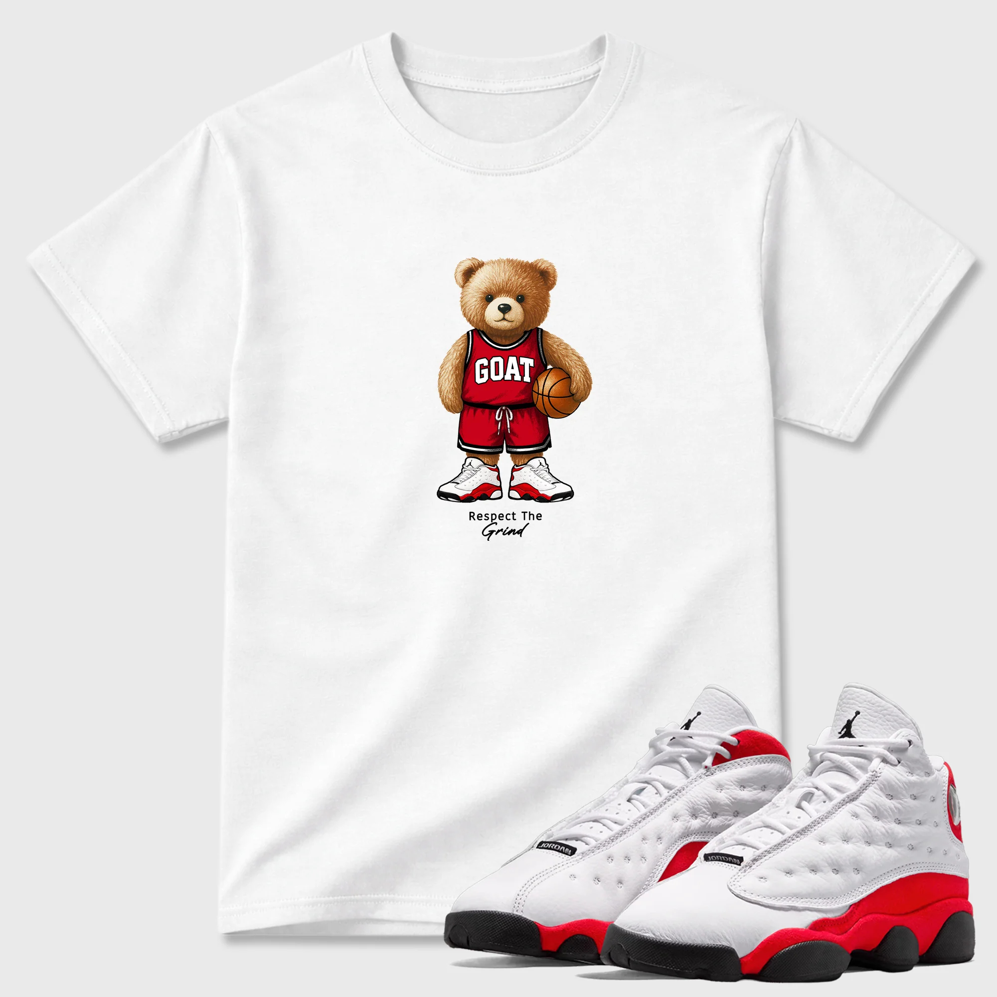 GOAT Mode Sneaker Tees - Air Jordan 13 University Red