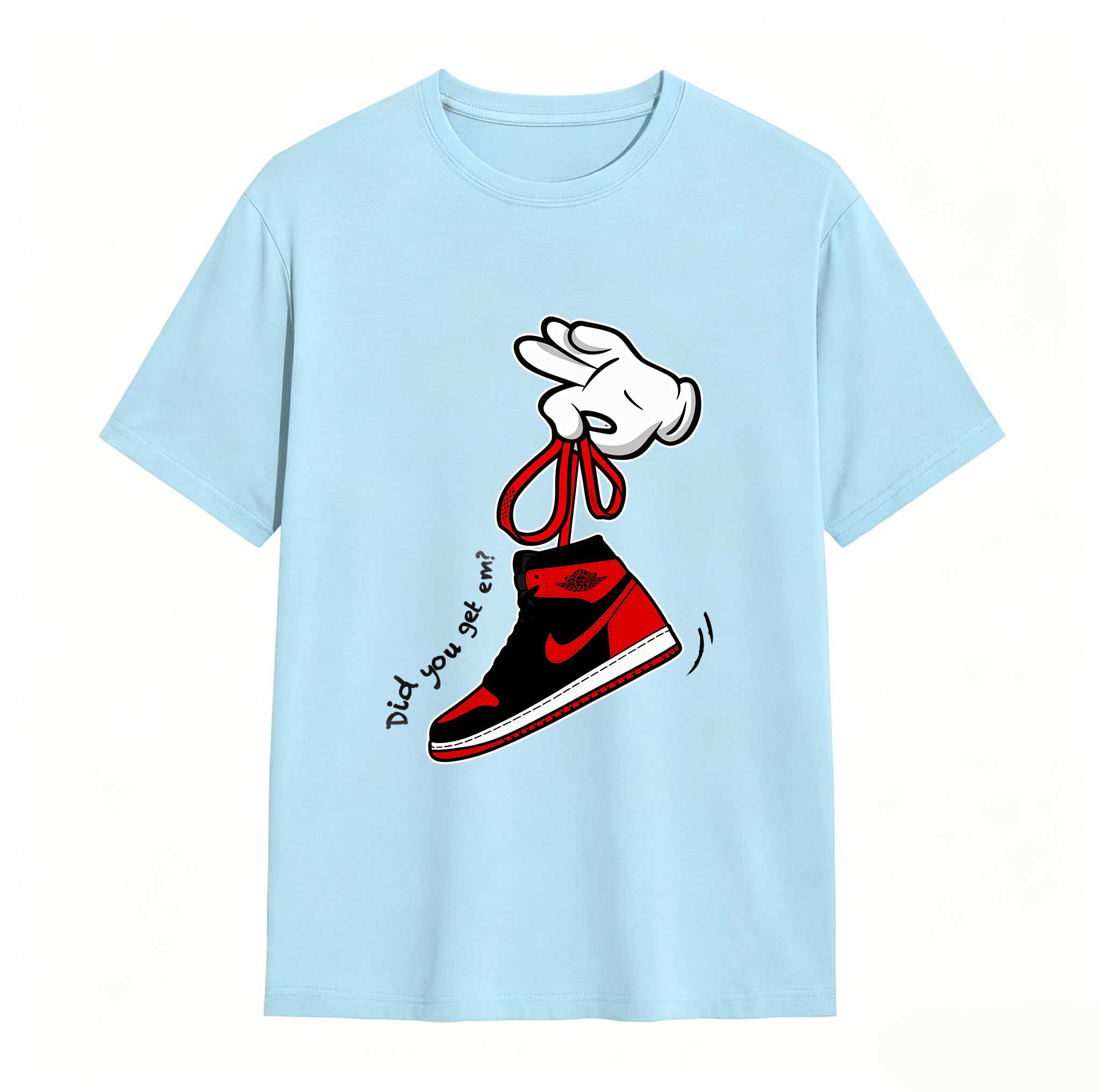 Cartoon Hands Sneaker Tees - Match Air Jordan 1 '85 Bred