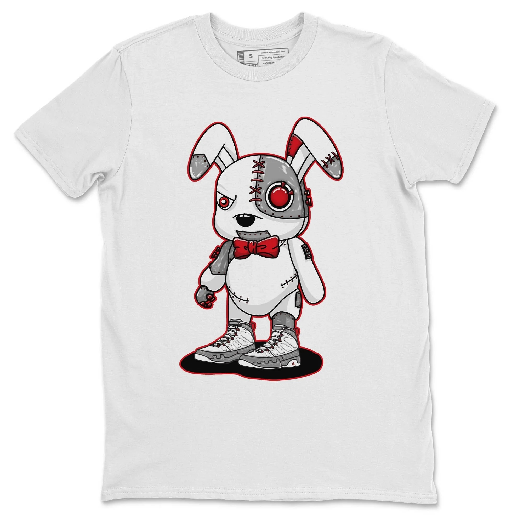 Cyborg Bunny Unisex Tops - Air Jordan 9 Fire Red